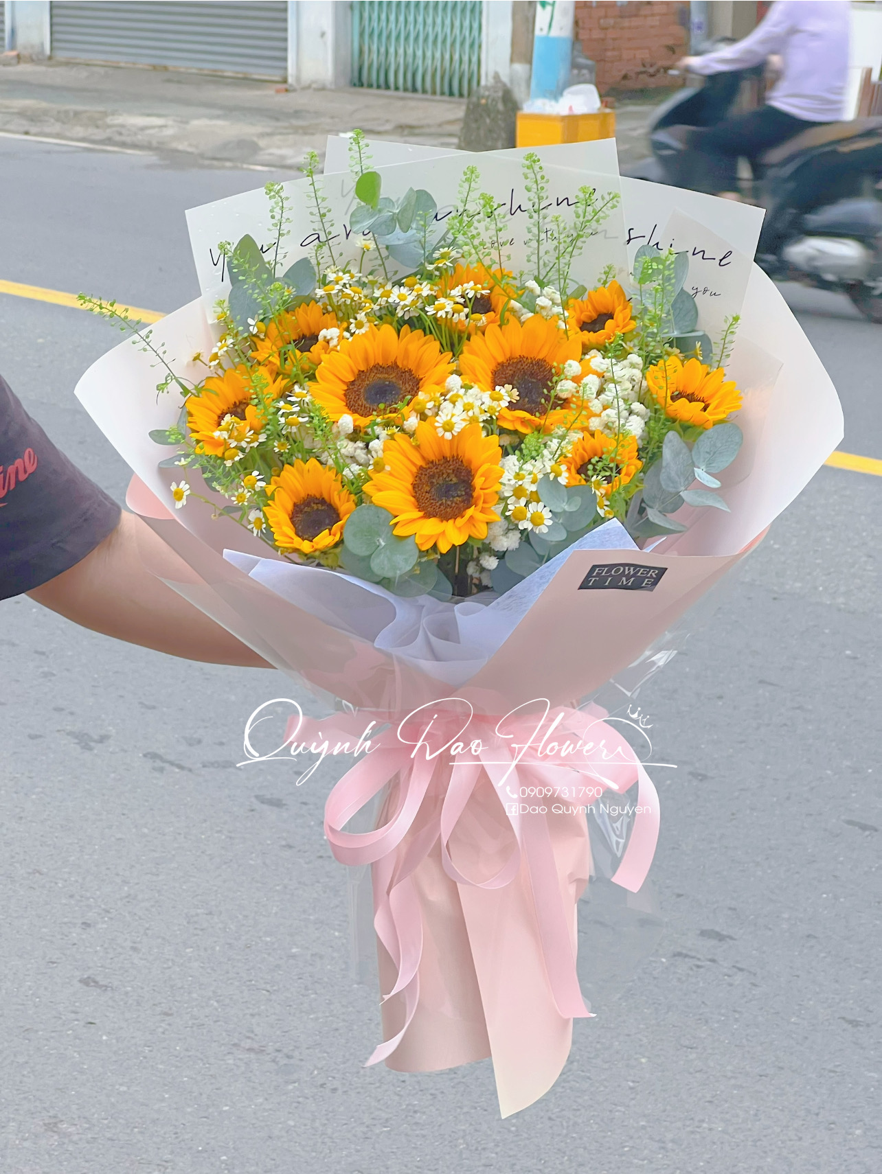 Hoa hướng dương mix cúc tana