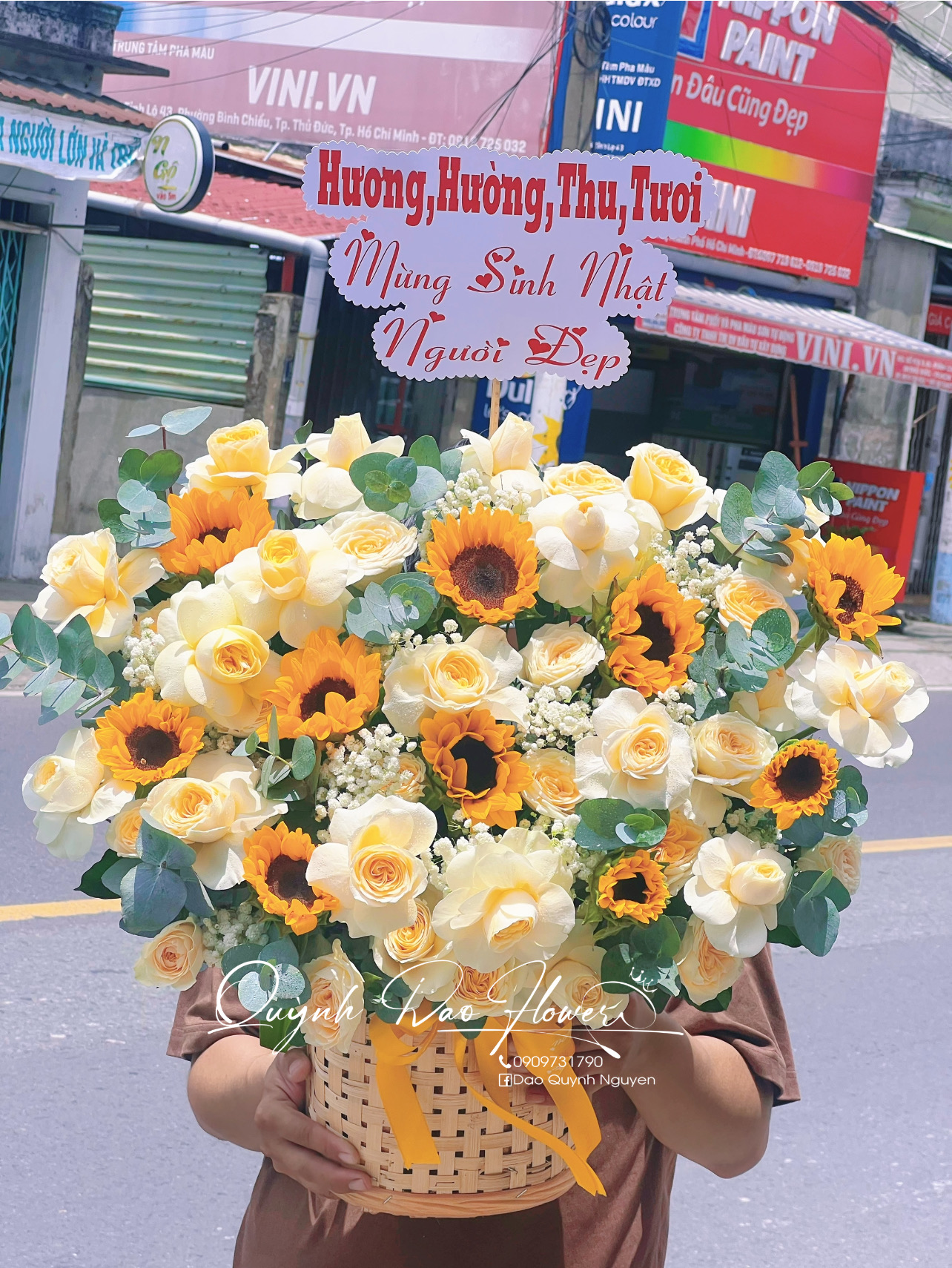 Giỏ hoa mừng khai giảng