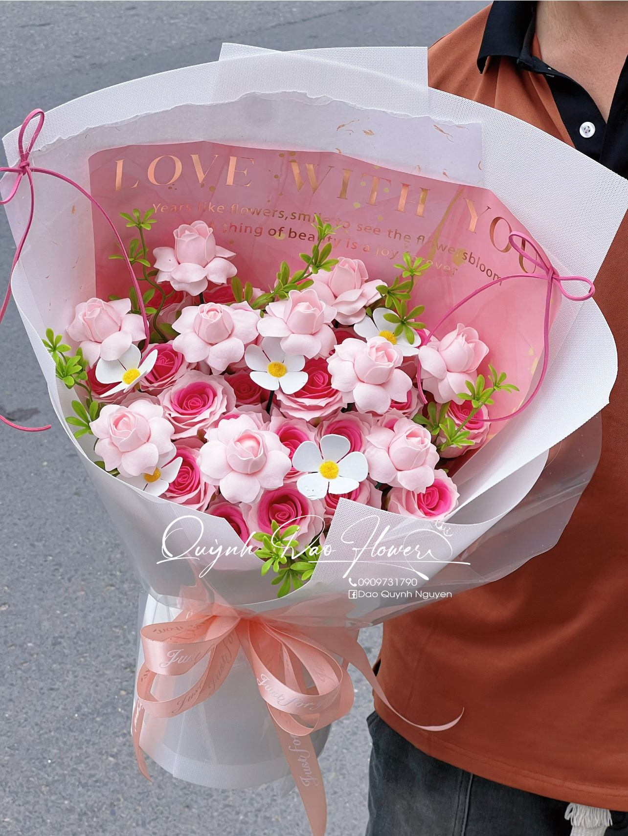 Bó hoa sáp cao cấp mix sophia