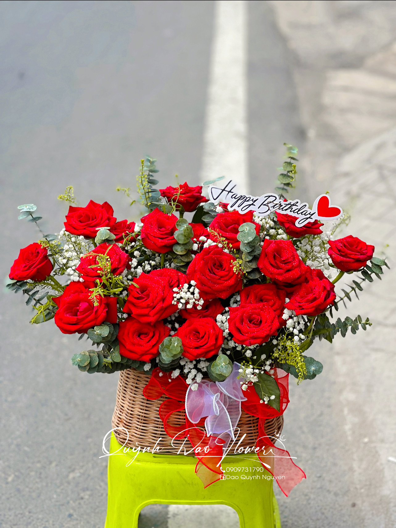 Giỏ hoa hồng tặng sinh nhật 