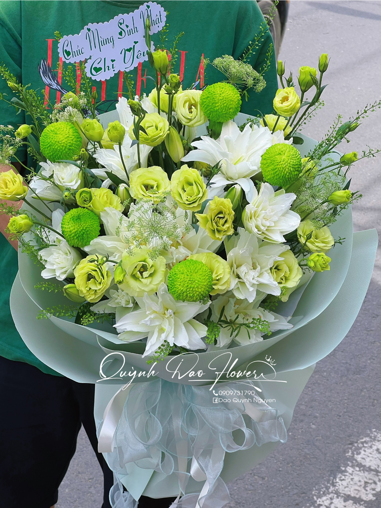Bó hoa ly kép trắng quận 12
