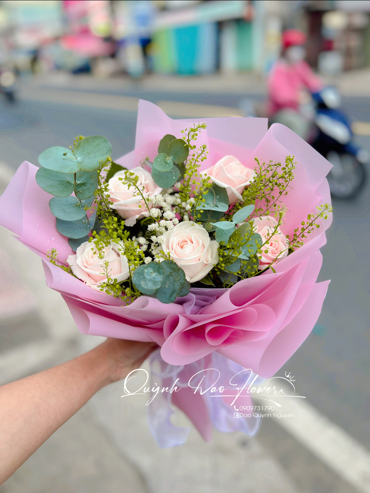 Bó hoa hồng 5 bông