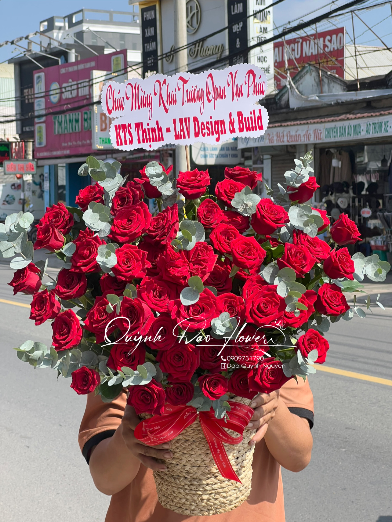 Giỏ hoa chúc mừng vạn lộc