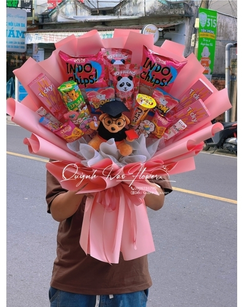 Hoa tốt nghiệp bánh kẹo
