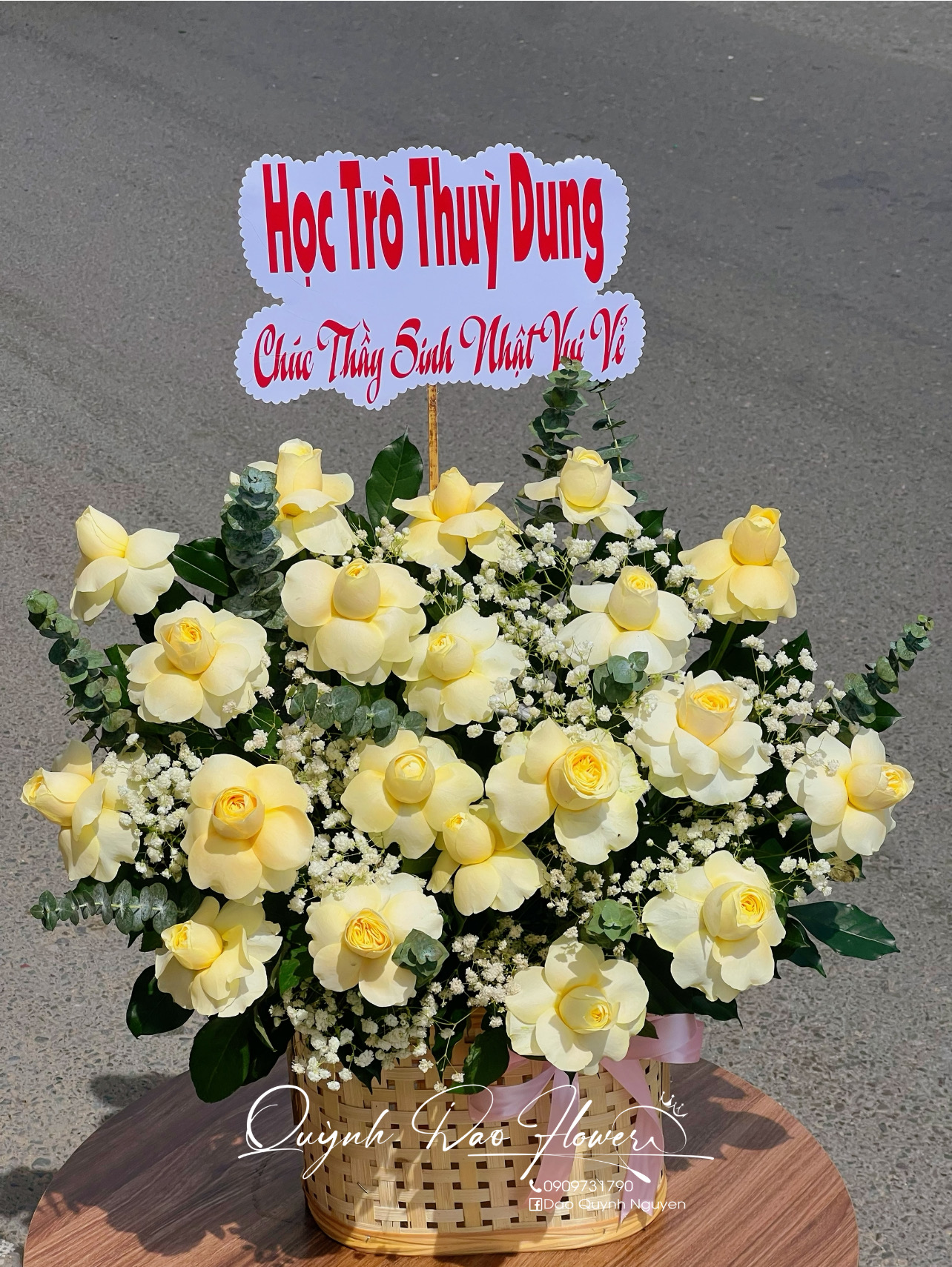Giỏ hoa tặng thầy 