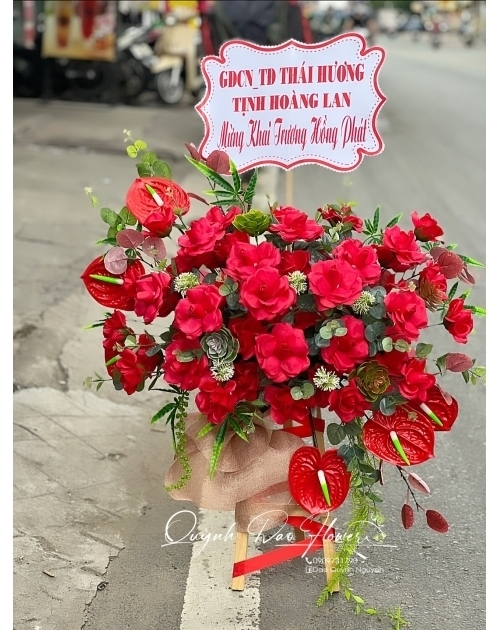 Kệ khai trương hoa sáp mini
