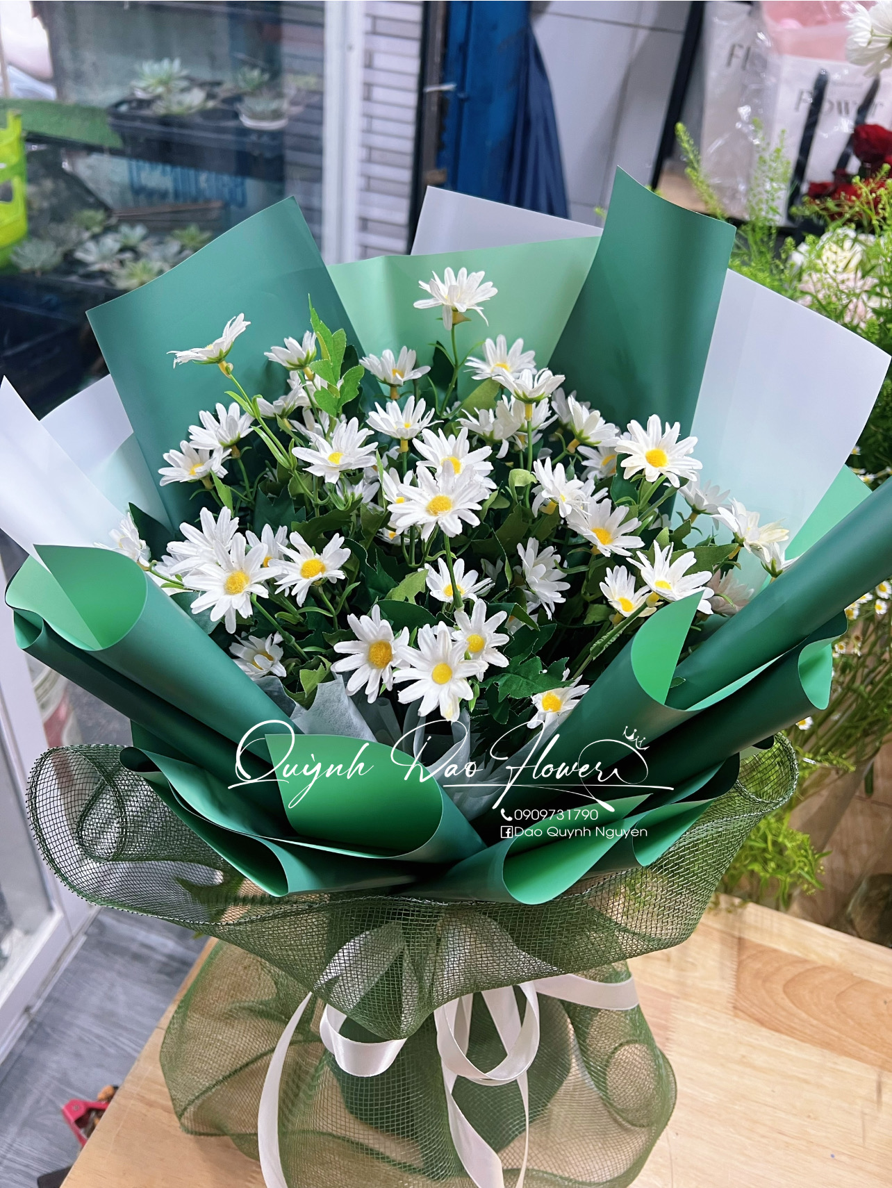 Hoa lụa cúc họa mi