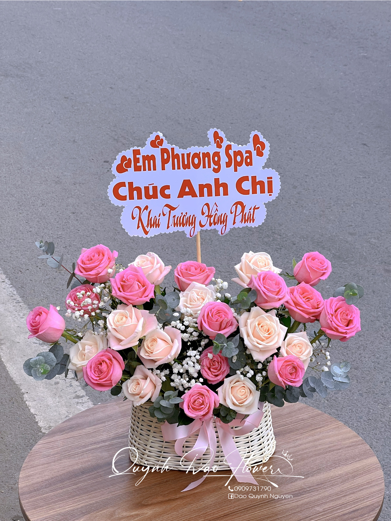 Giỏ hoa khai trương xinh