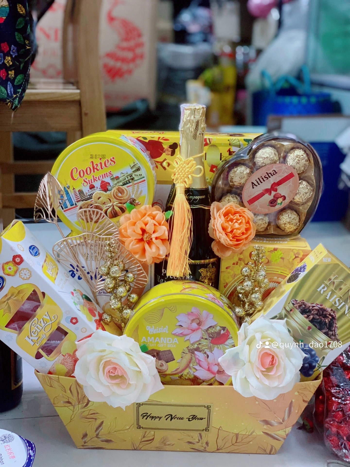Giỏ quà Tết hoa khai Phú quý 