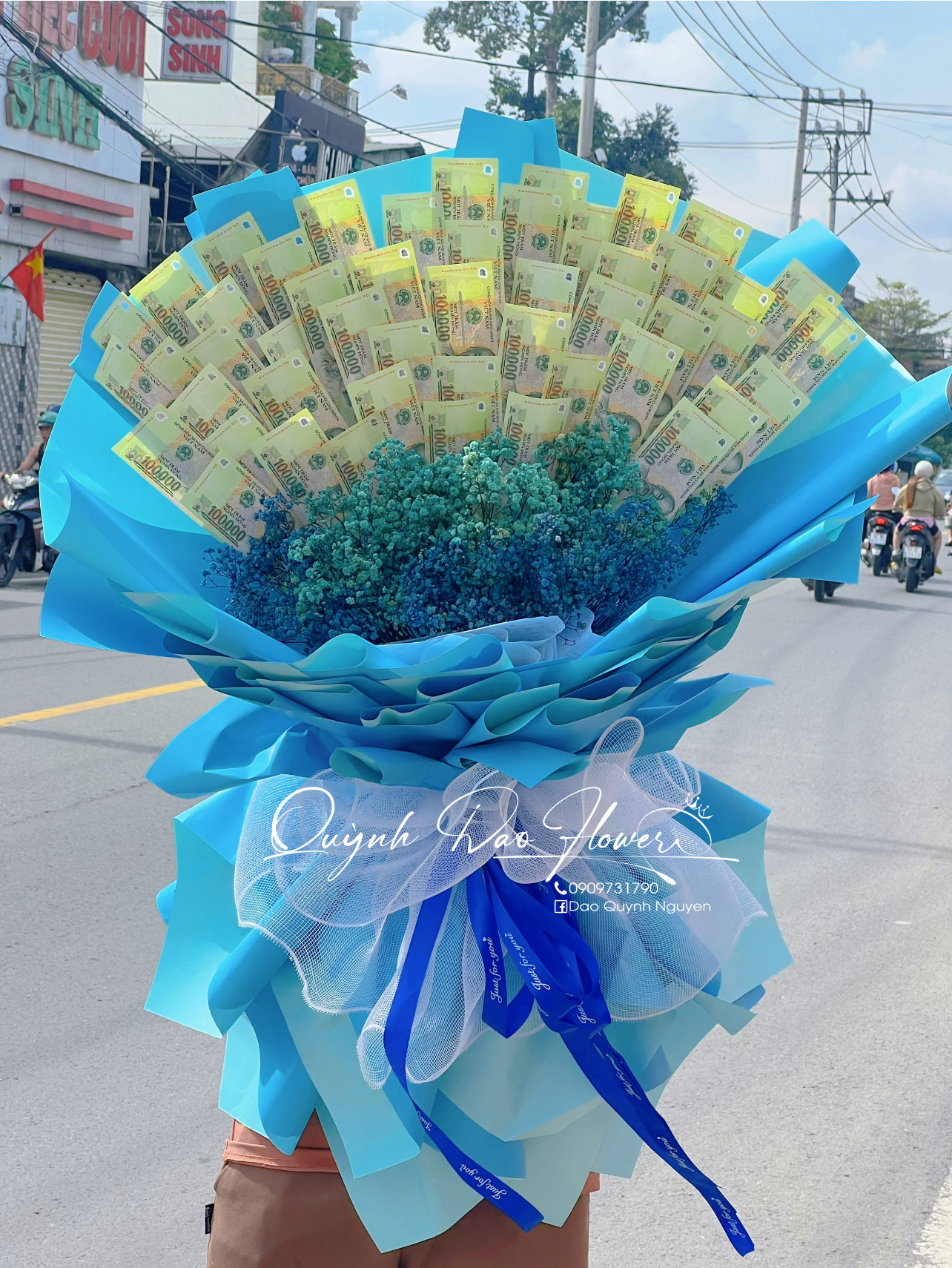 Bó hoa tiền 5 triệu  100k 