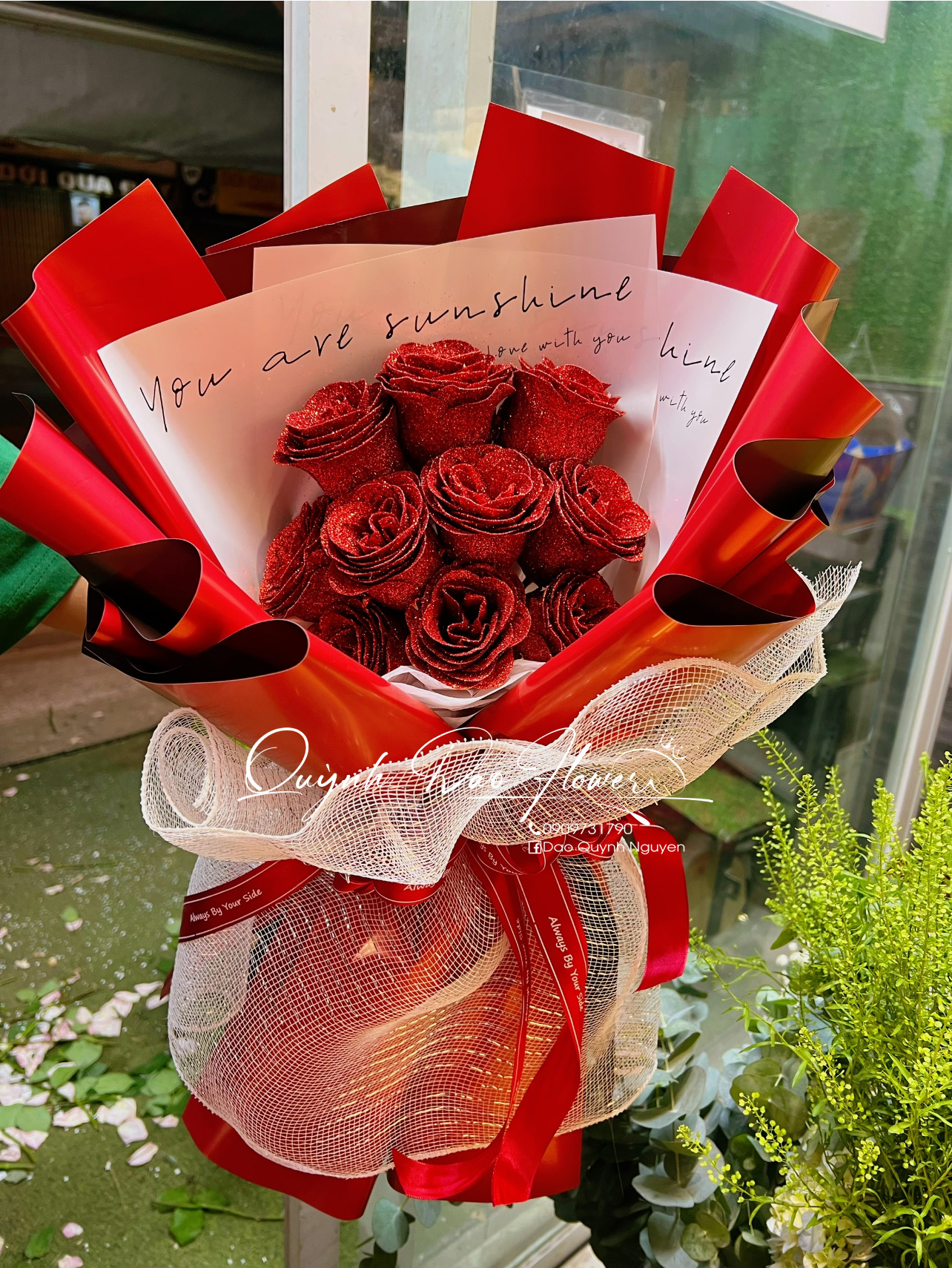 Bó hoa sáp nhũ thủ Đức 