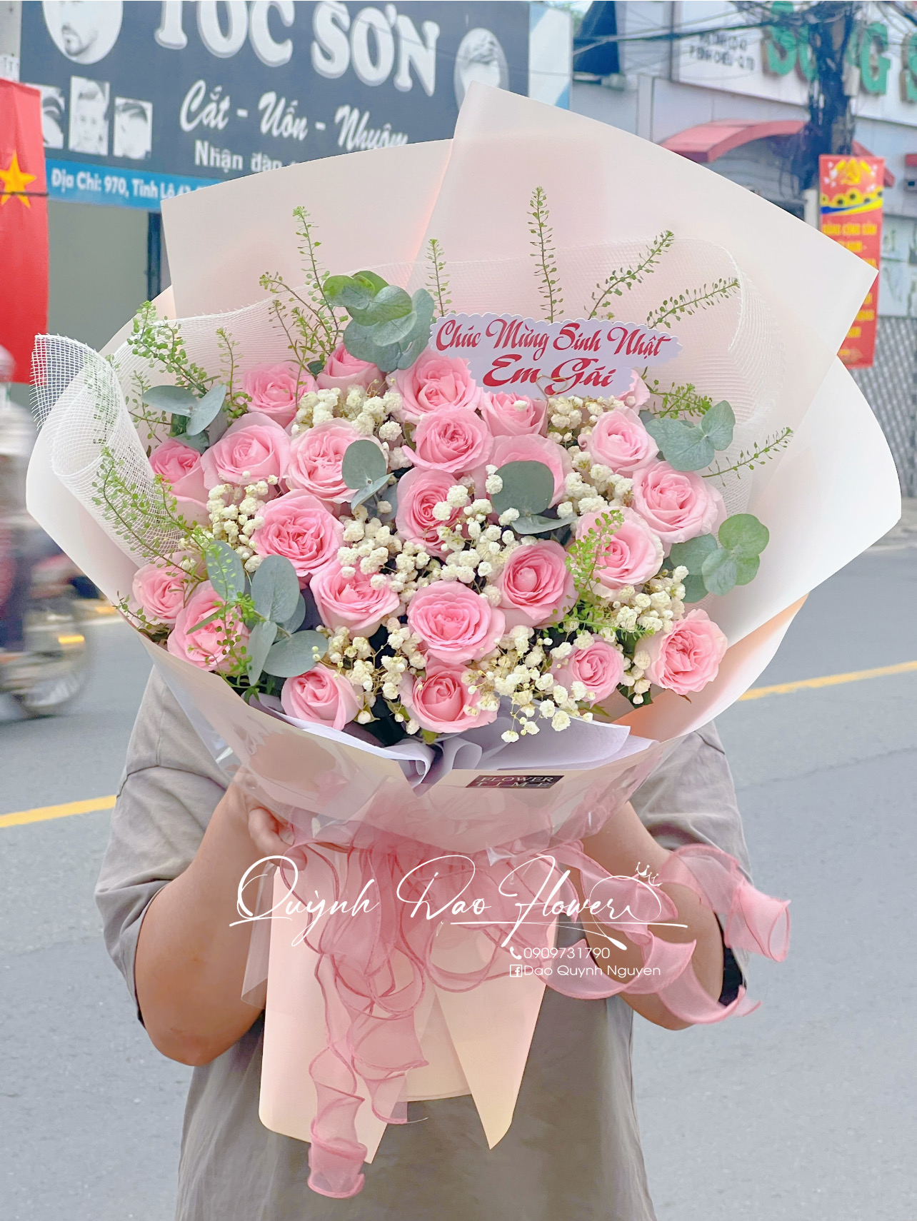 Bó hoa tươi linh chiểu 