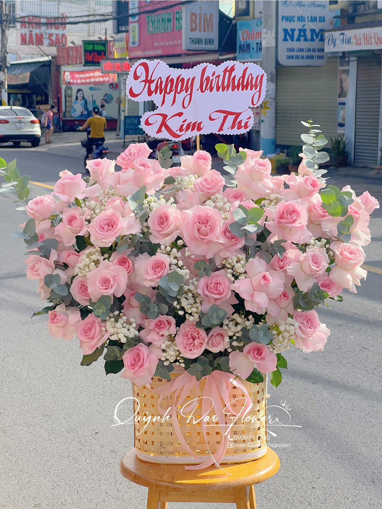 Giỏ hoa khai trương Thuận an 