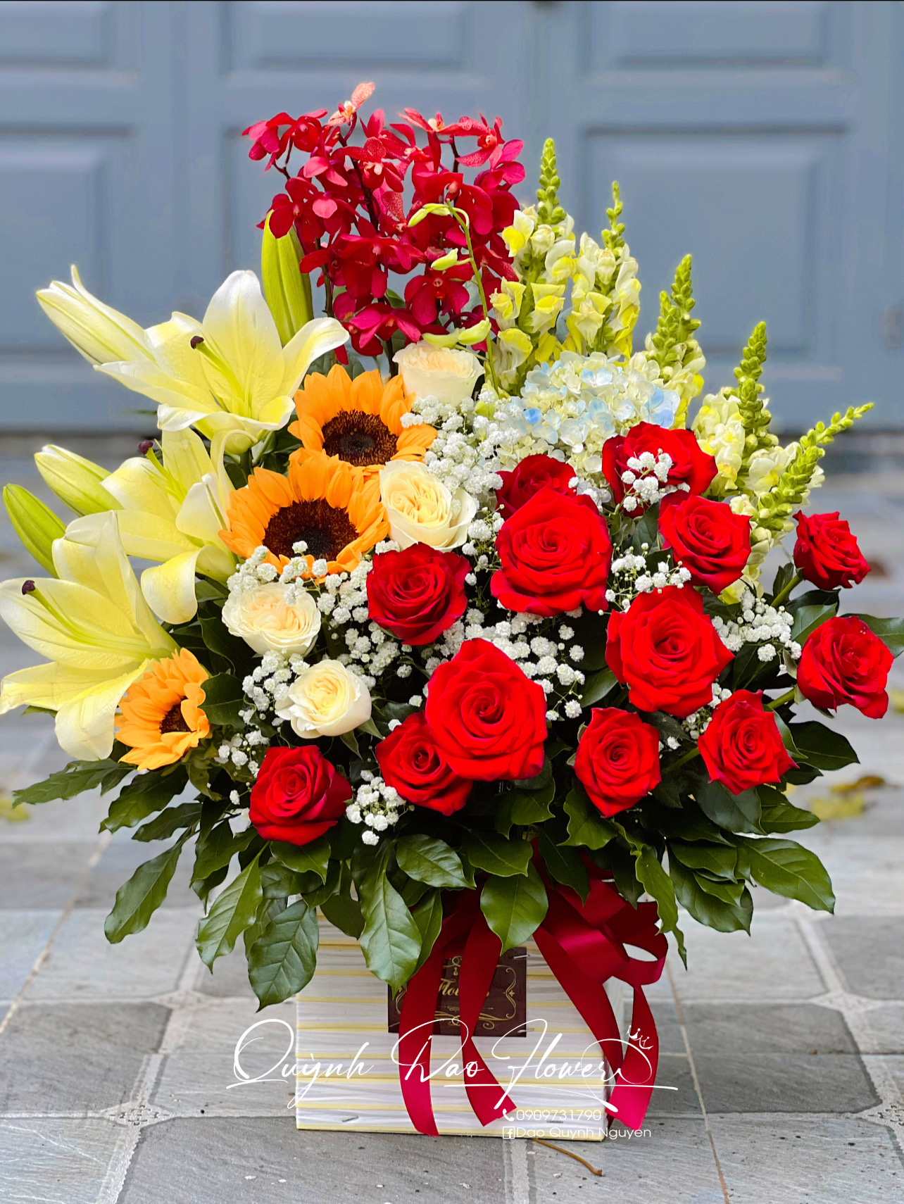 Giỏ hoa tặng sếp nam