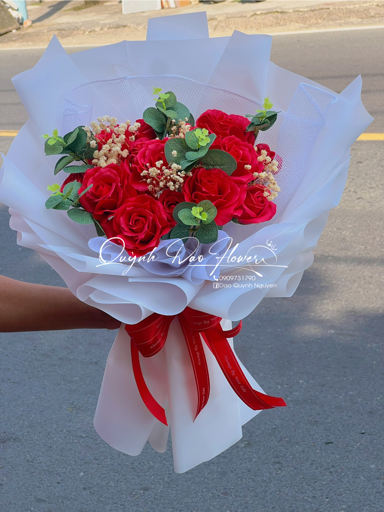 Hoa sáp đỏ mix baby