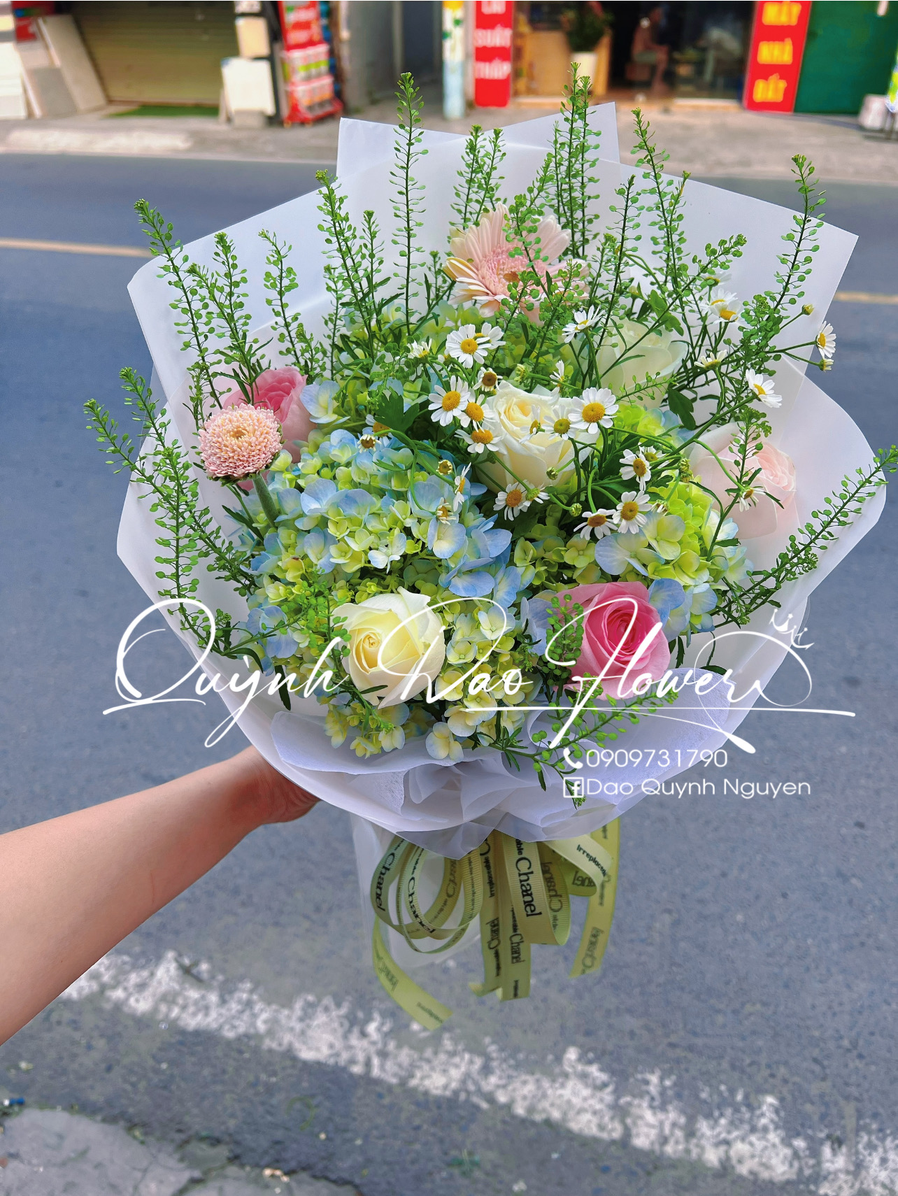 Hoa Cẩm Tú cầu mix tone Hồng 