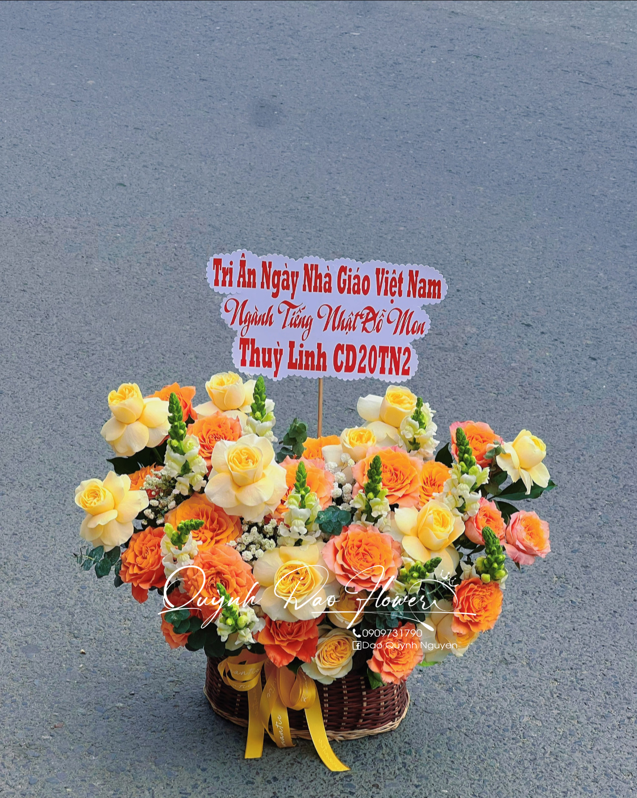 Giỏ hoa cam thủ Đức 