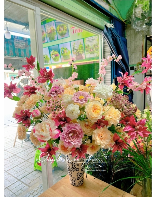 Bình hoa lụa cao cấp 