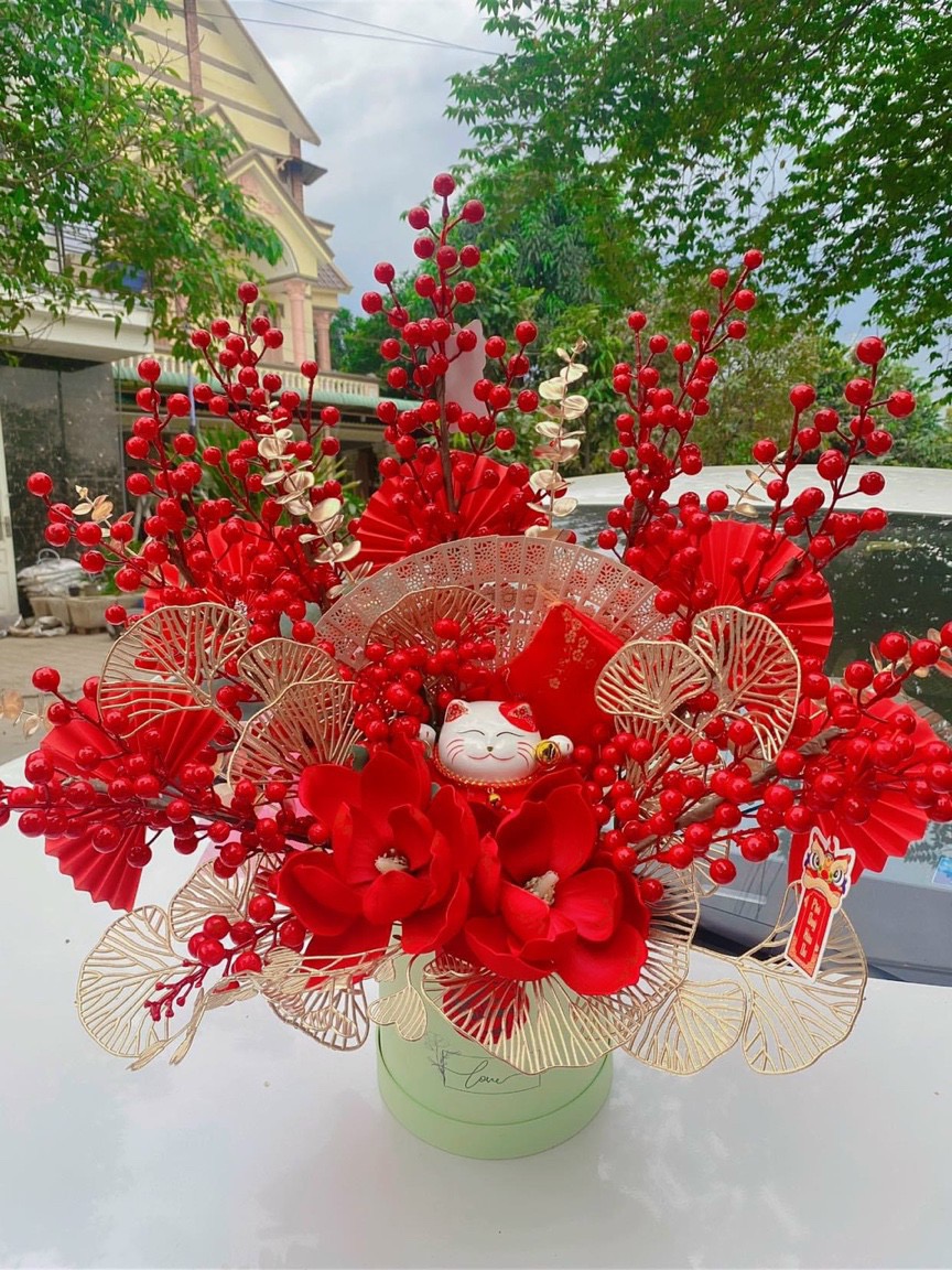 Mèo thần tài tặng khai trương  Hồng phát 
