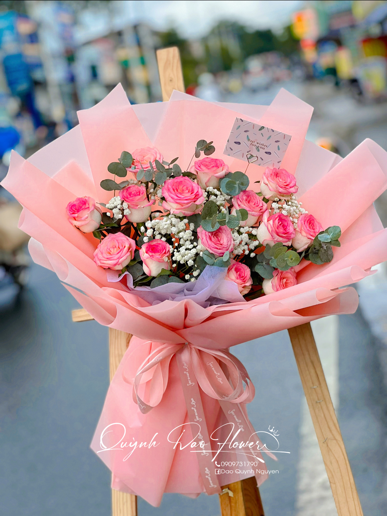 Bó hoa hồng song hỷ đẹp nhẹ nhàng 