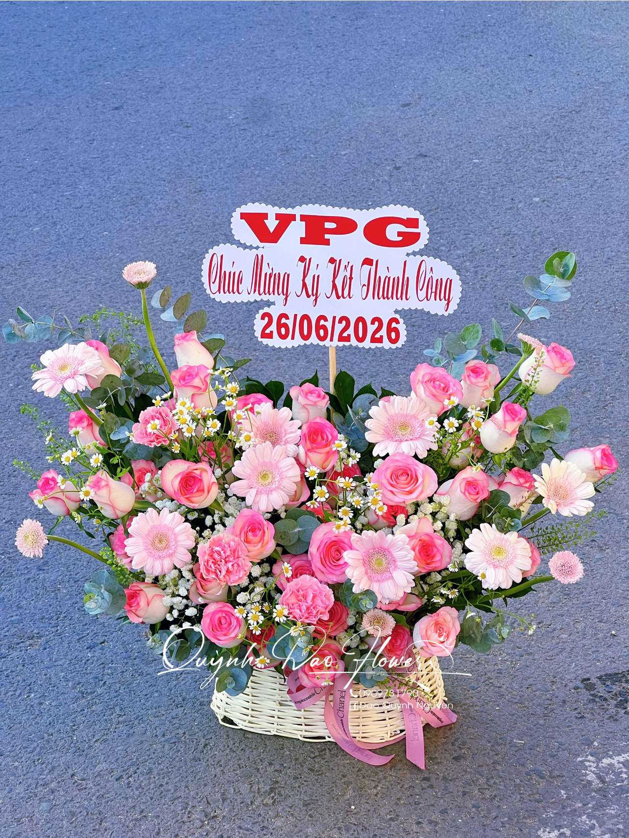 Giỏ hoa song hỷ quận 12