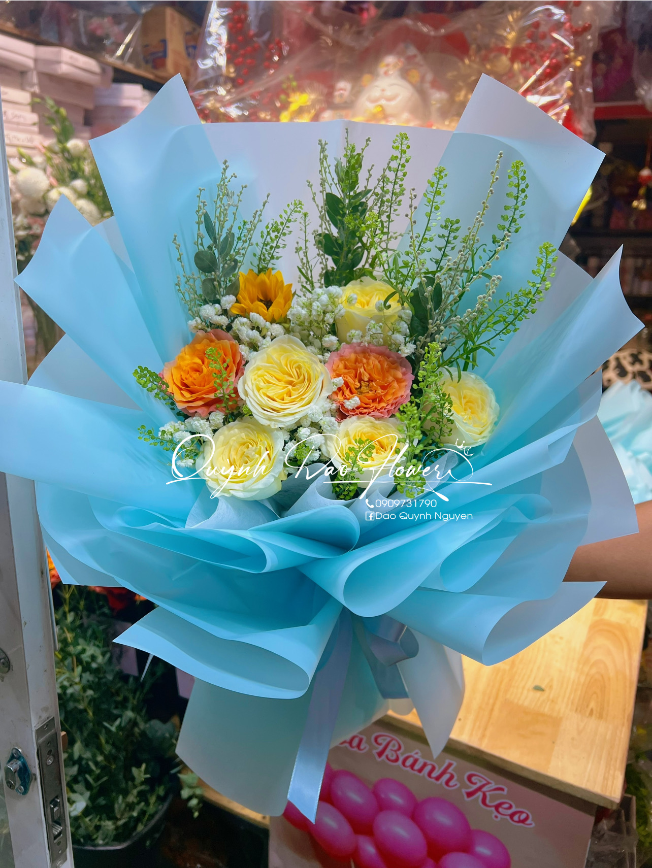 Bó hoa nhỏ chúc mừng hội nghị 