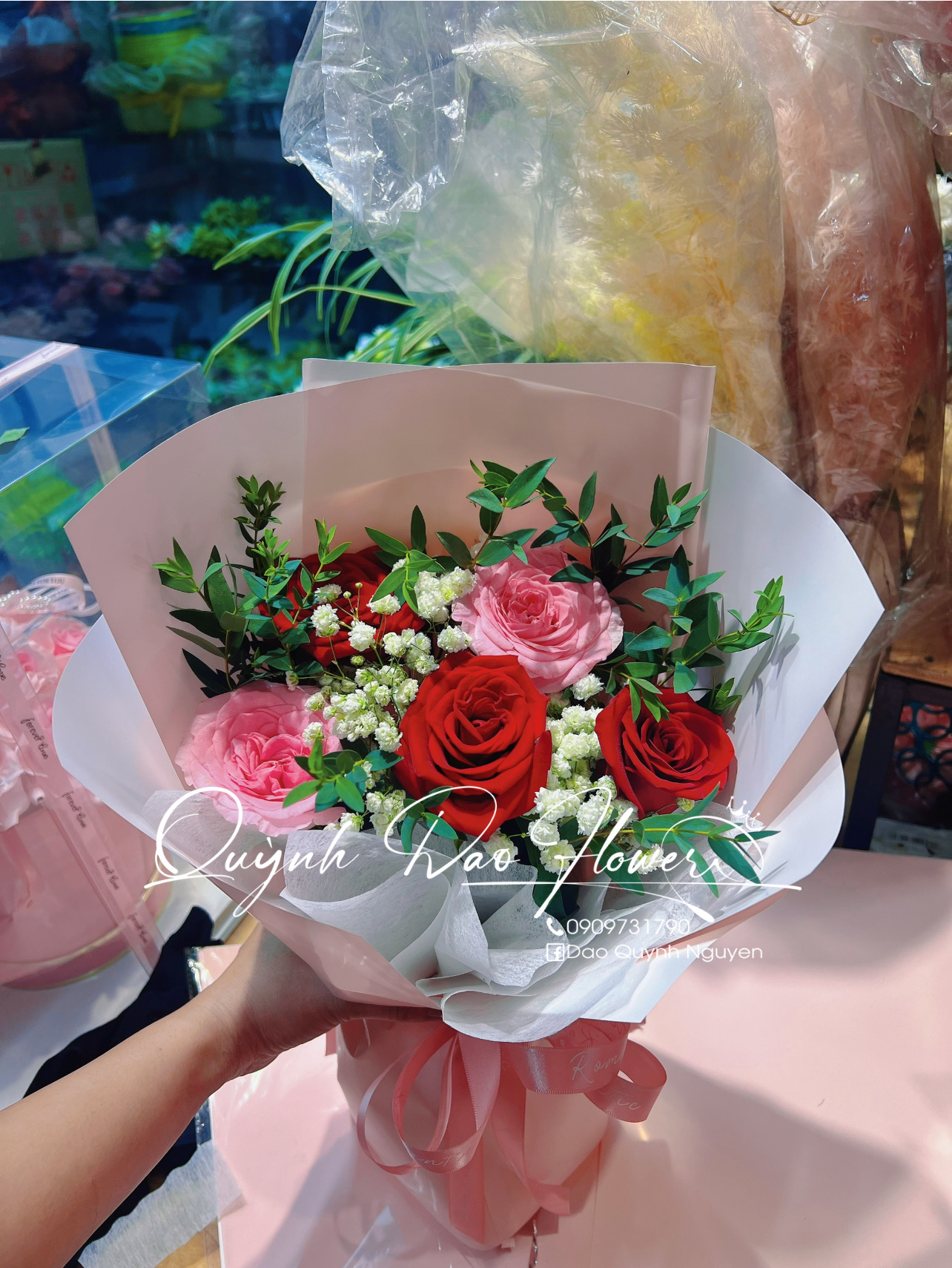 Bó hoa 5 bông Thủ Đức 
