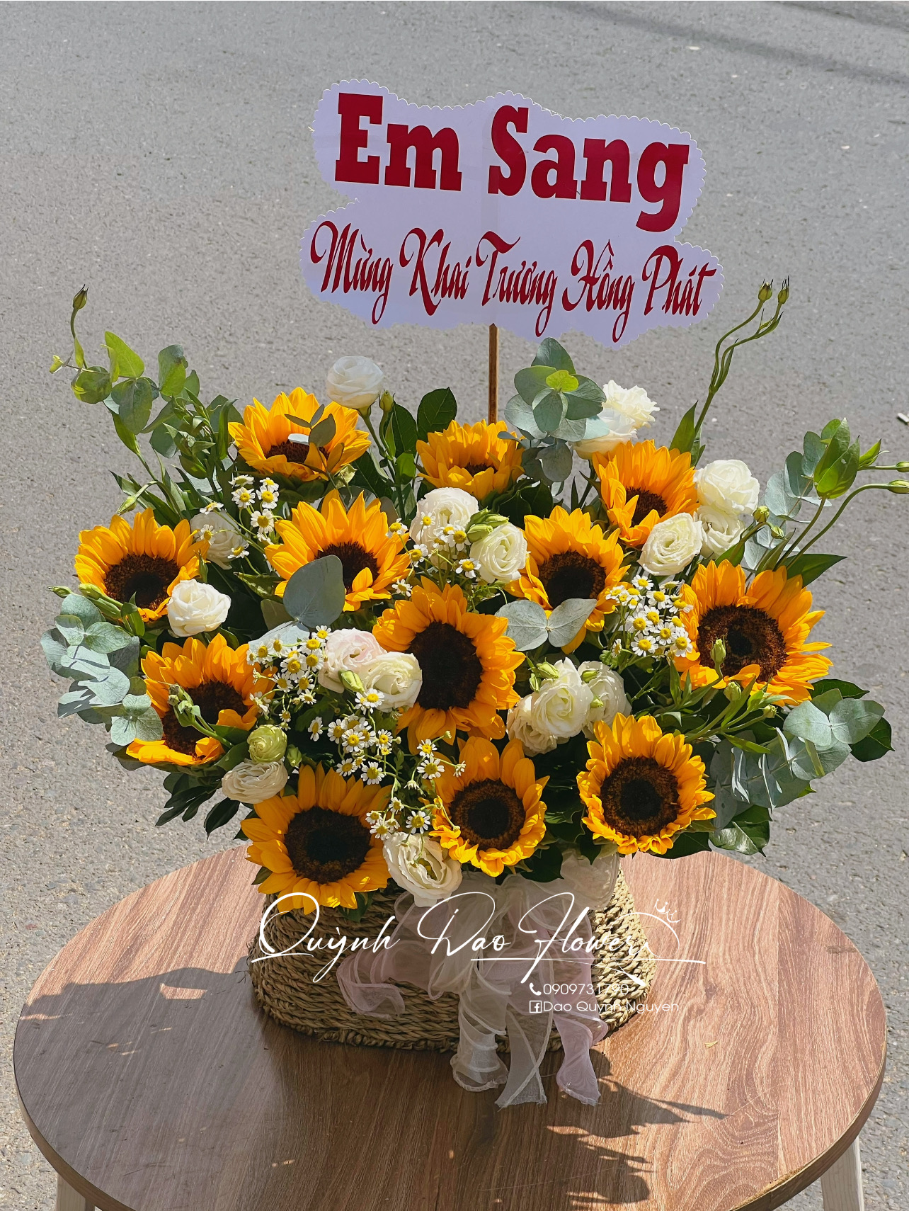 Giỏ hoa hướng dương 