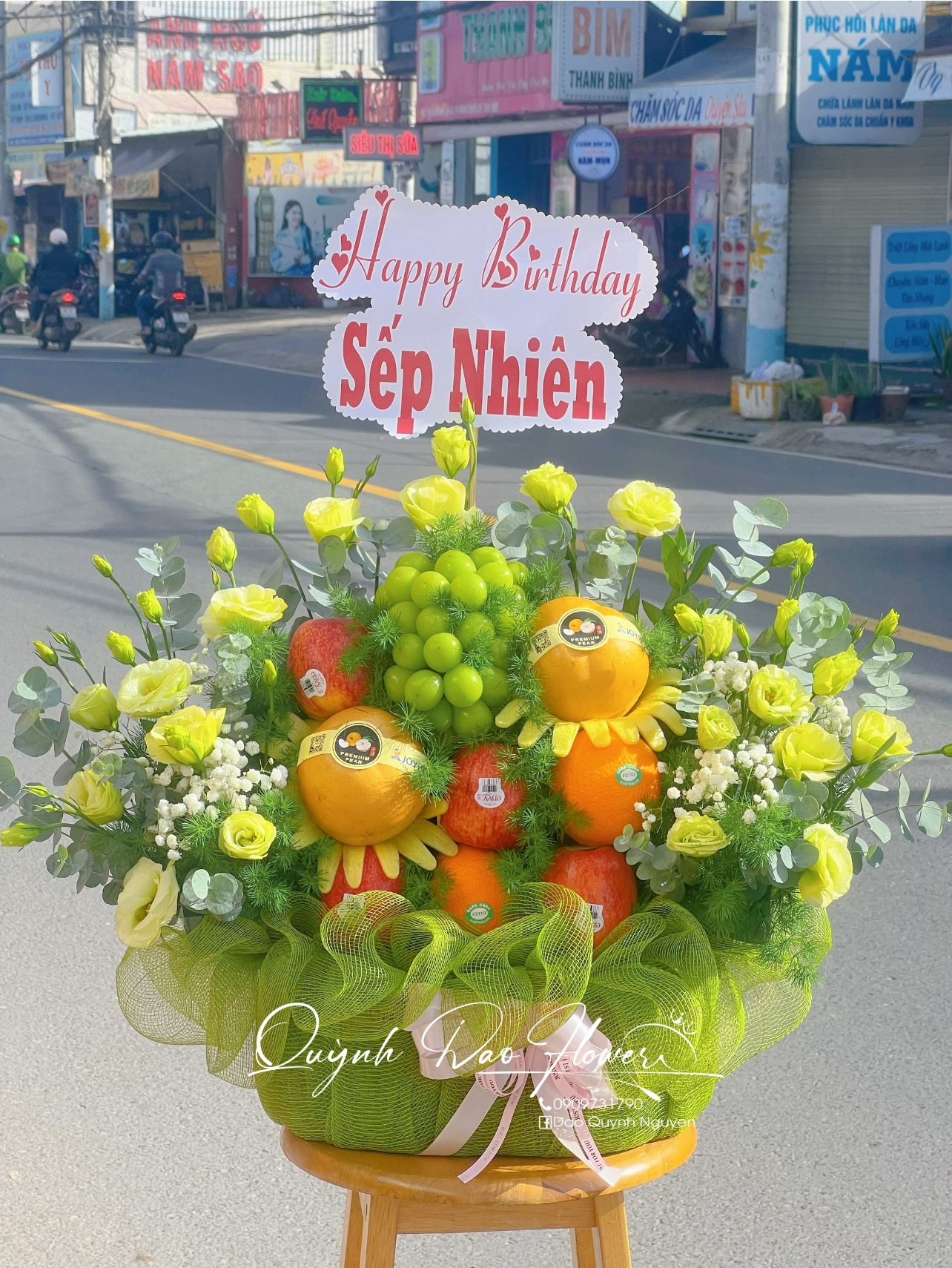 Giỏ trái cây ngon Tone xanh lá