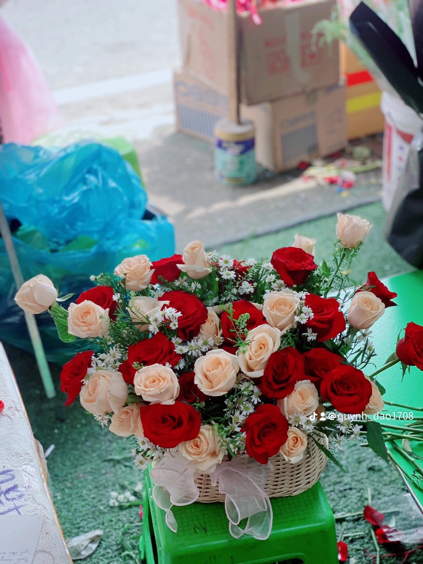 Giỏ hoa tặng khai trương 