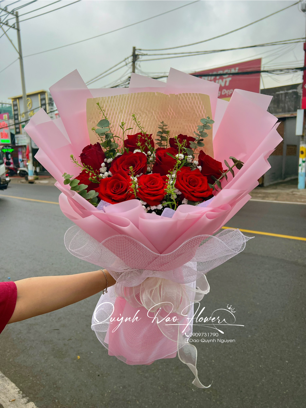 Bó hoa tặng 14/2
