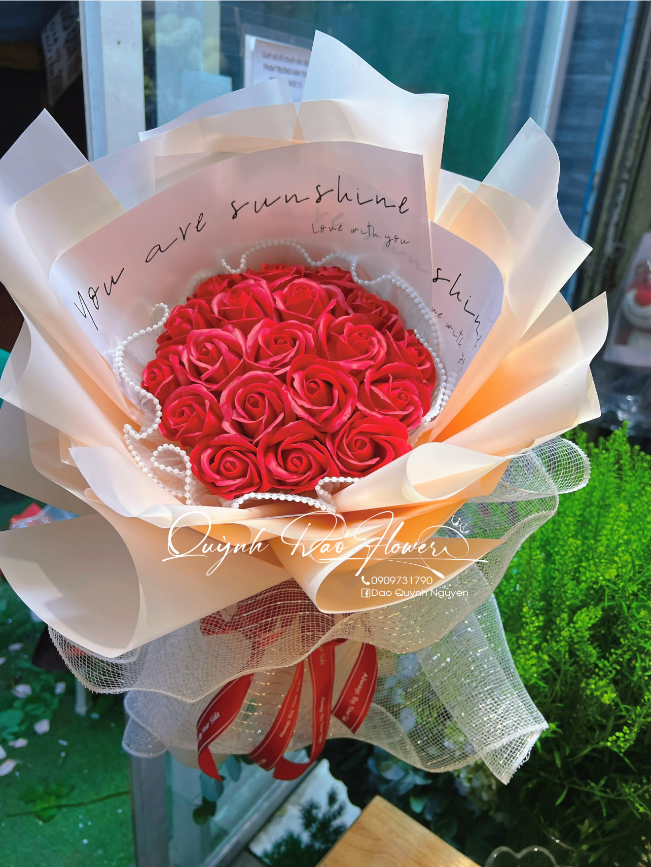 Bó hoa sáp 19 bông thủ Đức 