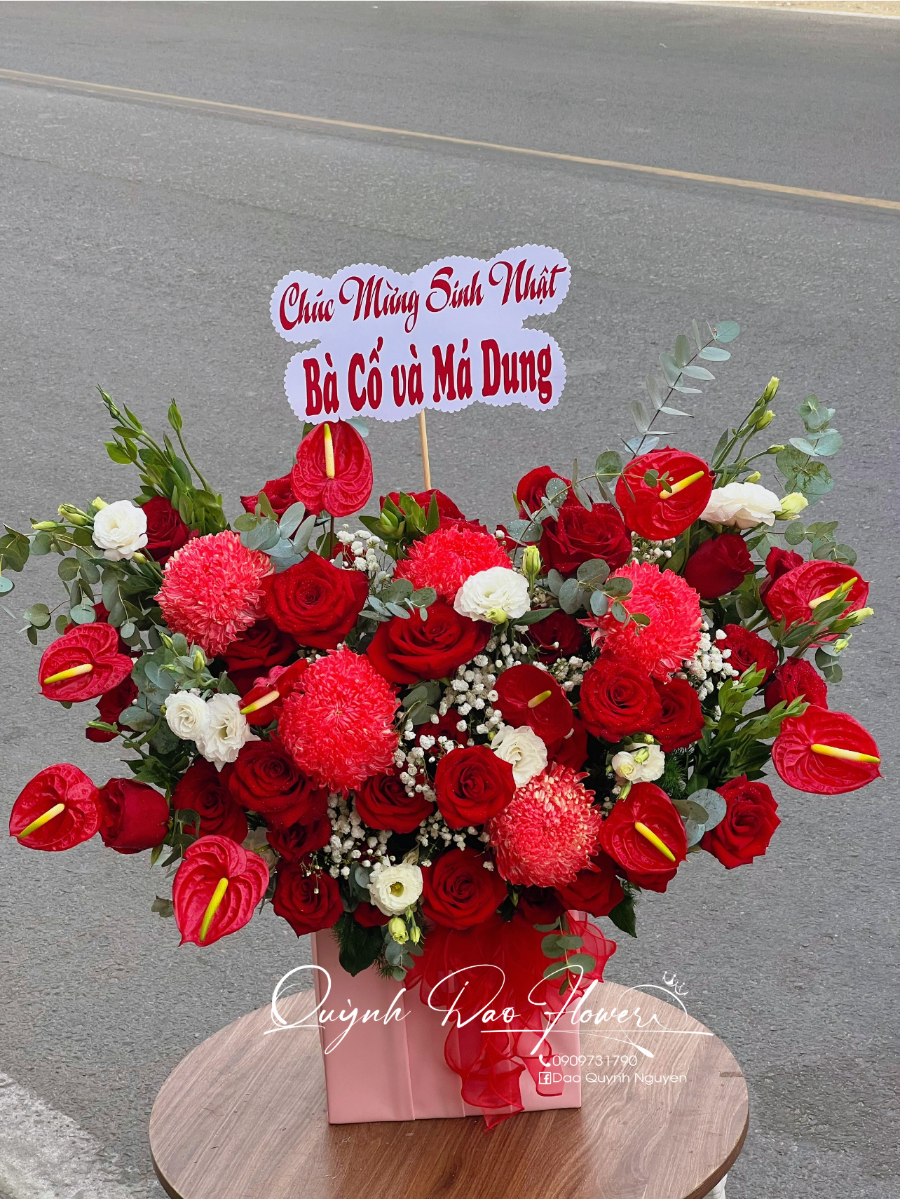 Giỏ hoa to chúc mừng sinh nhật 