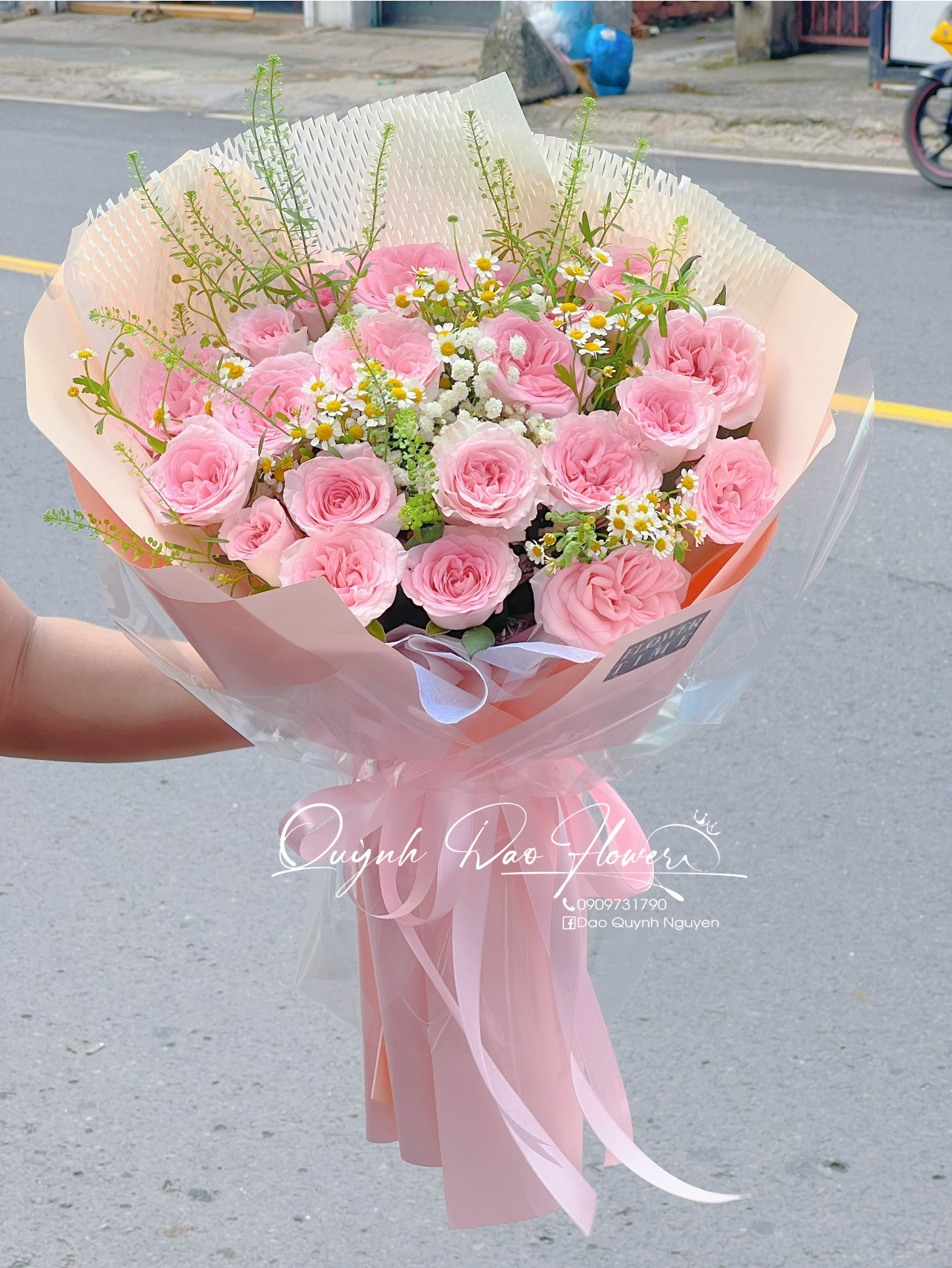Bó hoa Hồng lạc thần Lái thiêu 