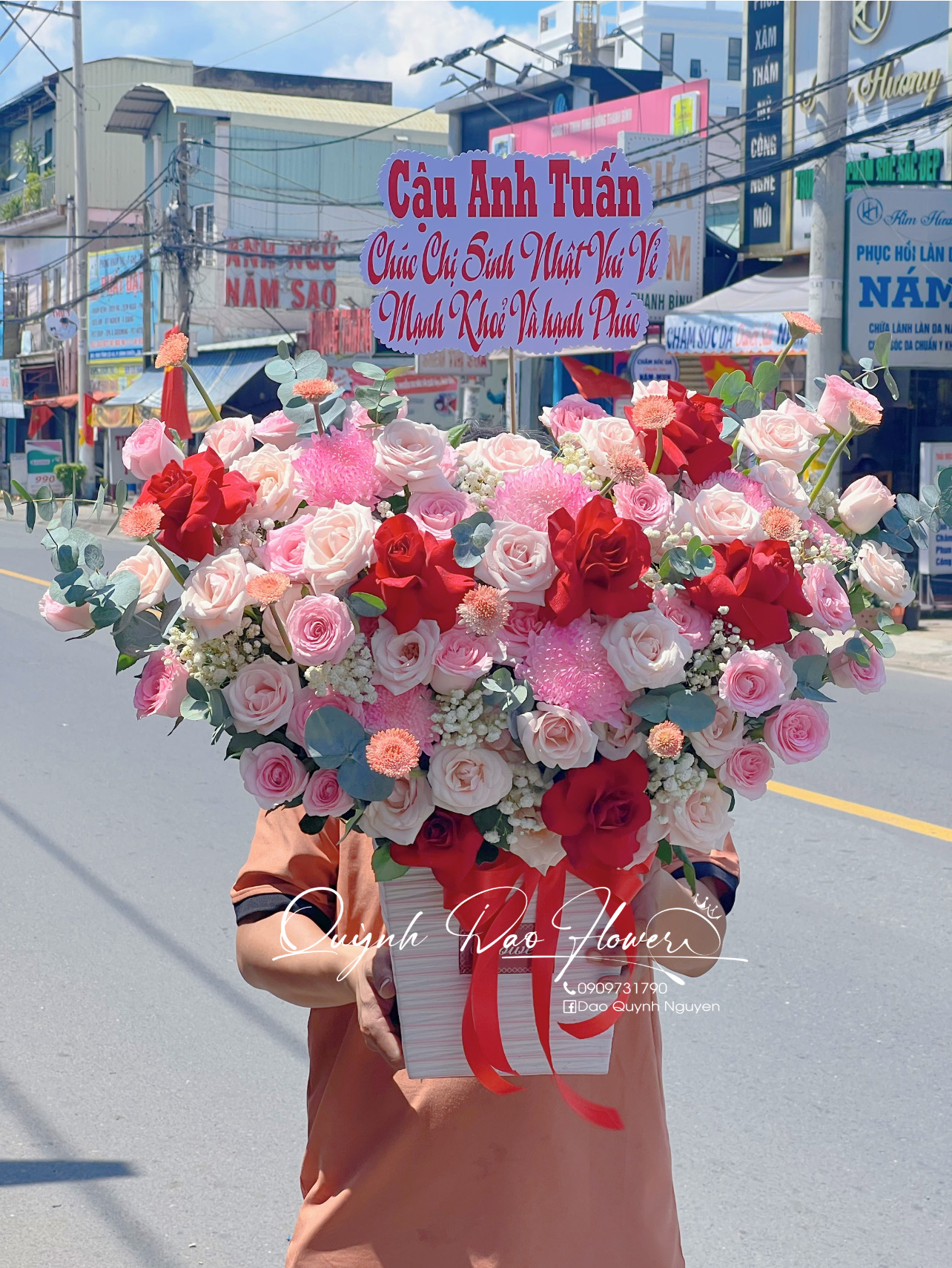 Giỏ hoa khai trương 434