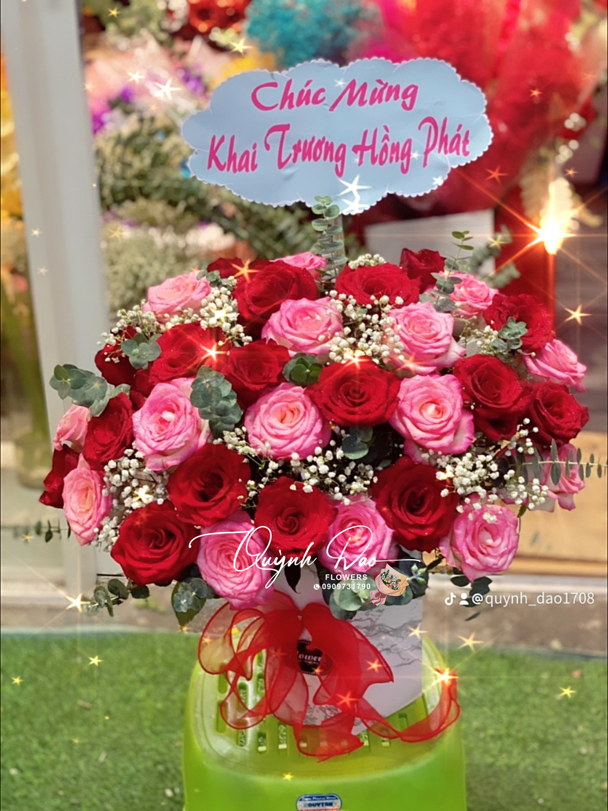 Giỏ hoa khai trương giá rẻ tại HCM