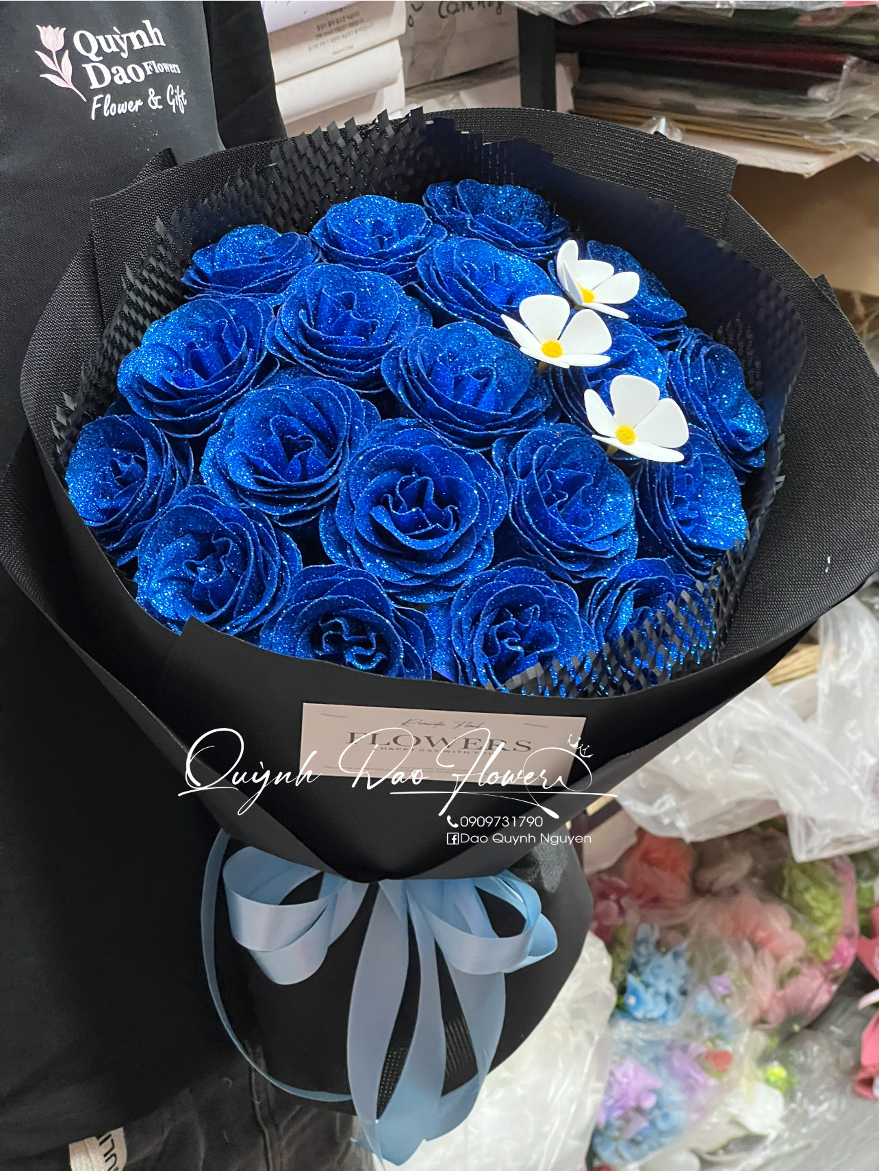 Bó hoa sáp xanh dương 20/10