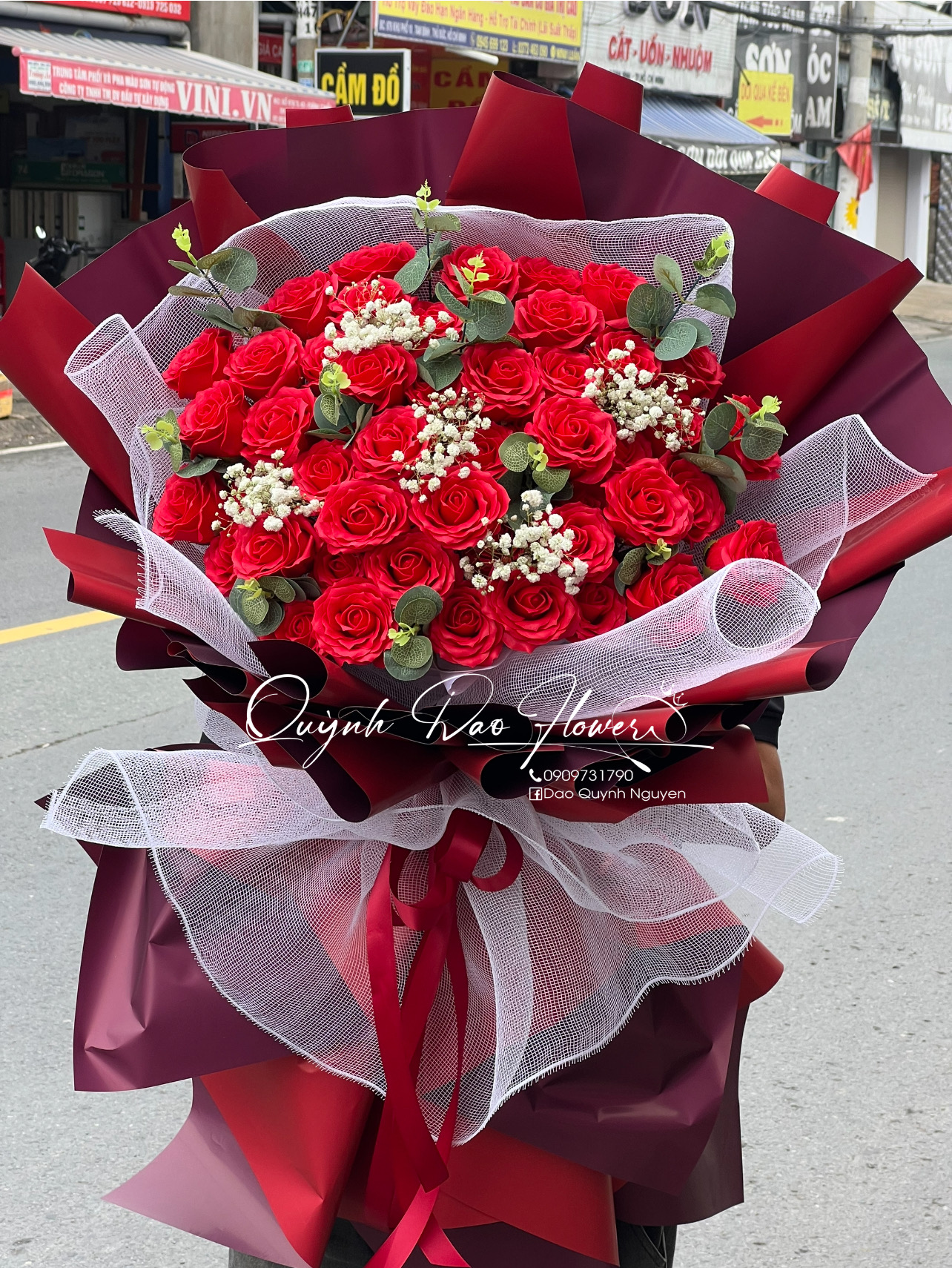 Hoa sáp cao cấp 50 bông