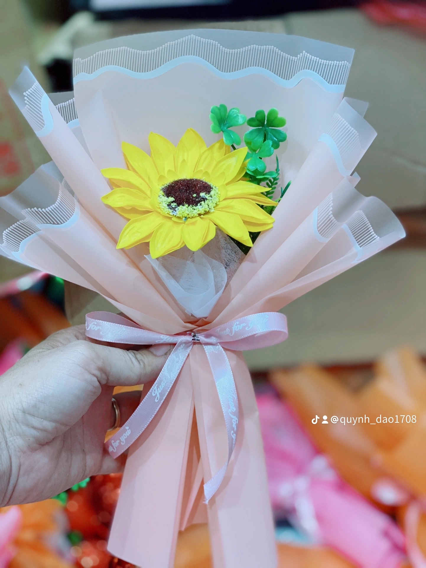 Bó hoa hướng dương sáp 1 bông 