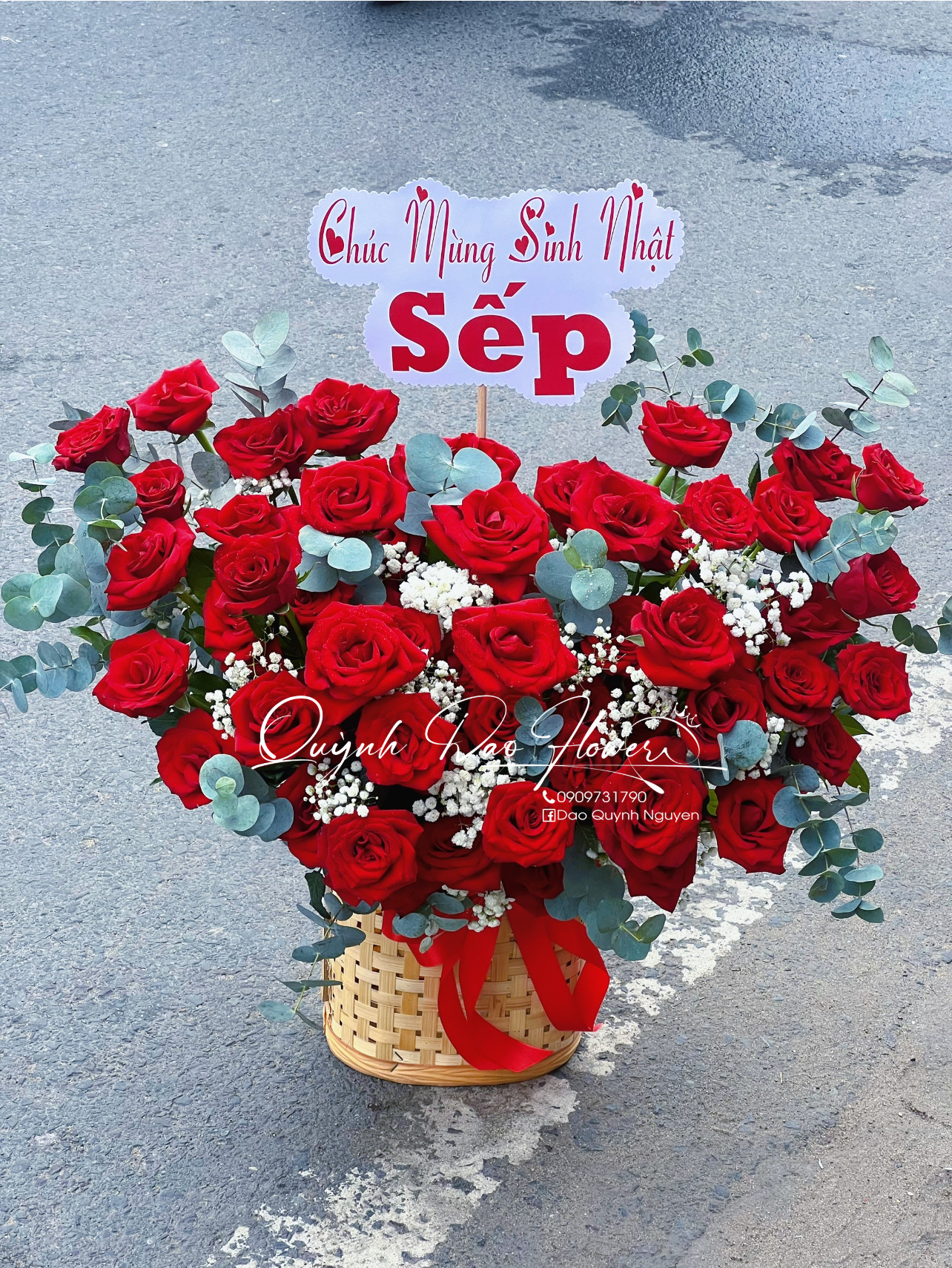 Giỏ hoa tổng kết  thủ đức 