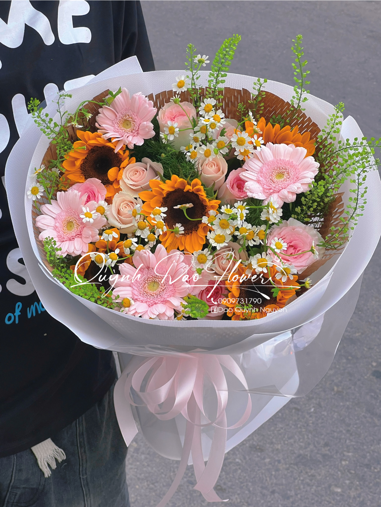 Hoa hướng dương bó tròn