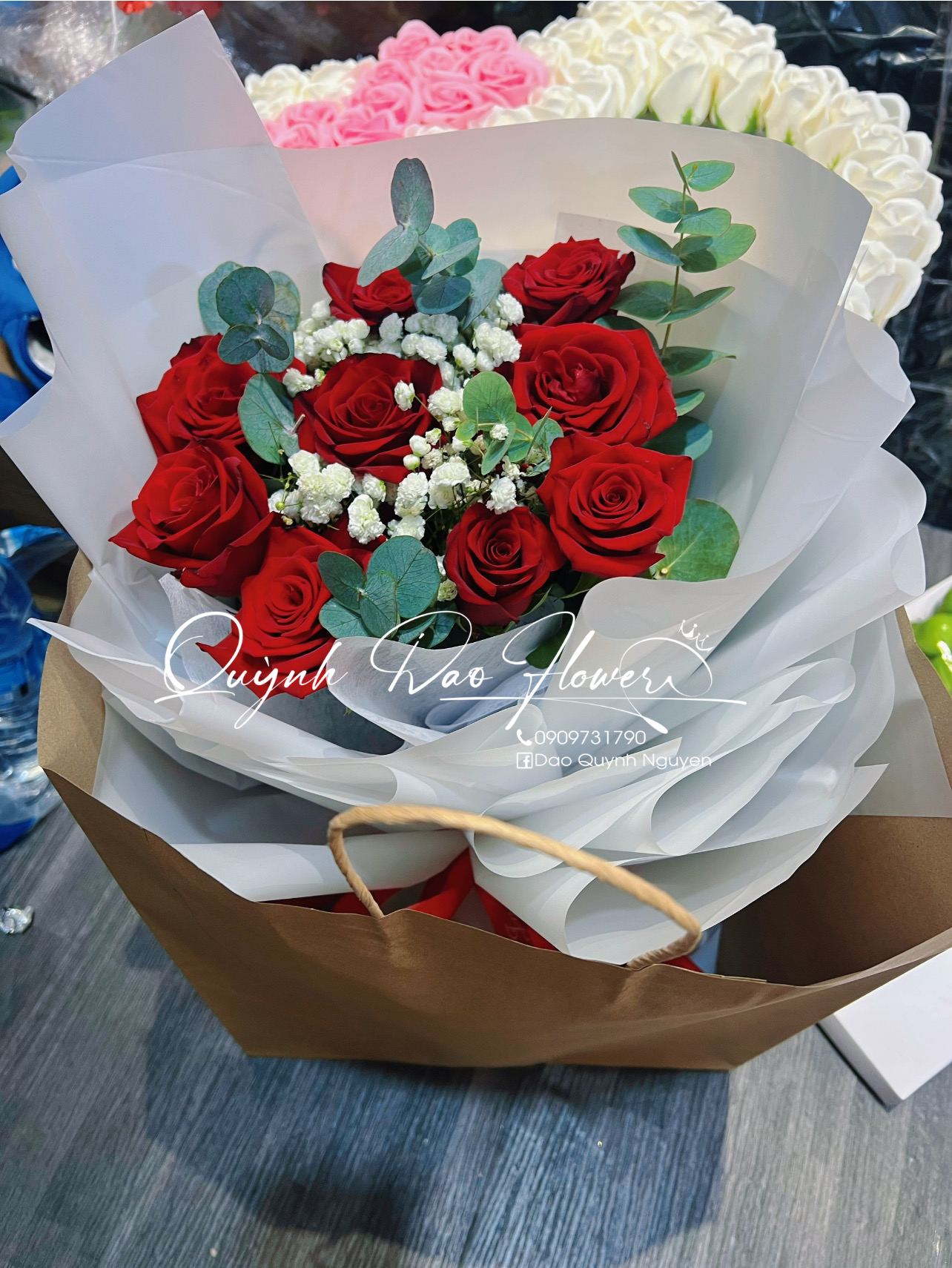 Bó hoa hồng nhung thủ Đức 