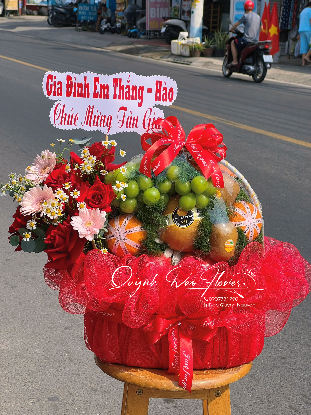 Giỏ trái cây mừng Tân gia dĩ an