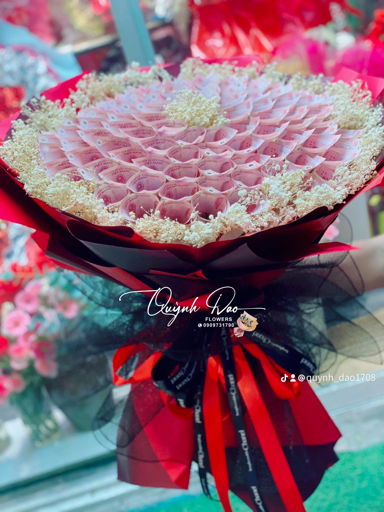 Bó hoa tiền 50k tặng mẹ