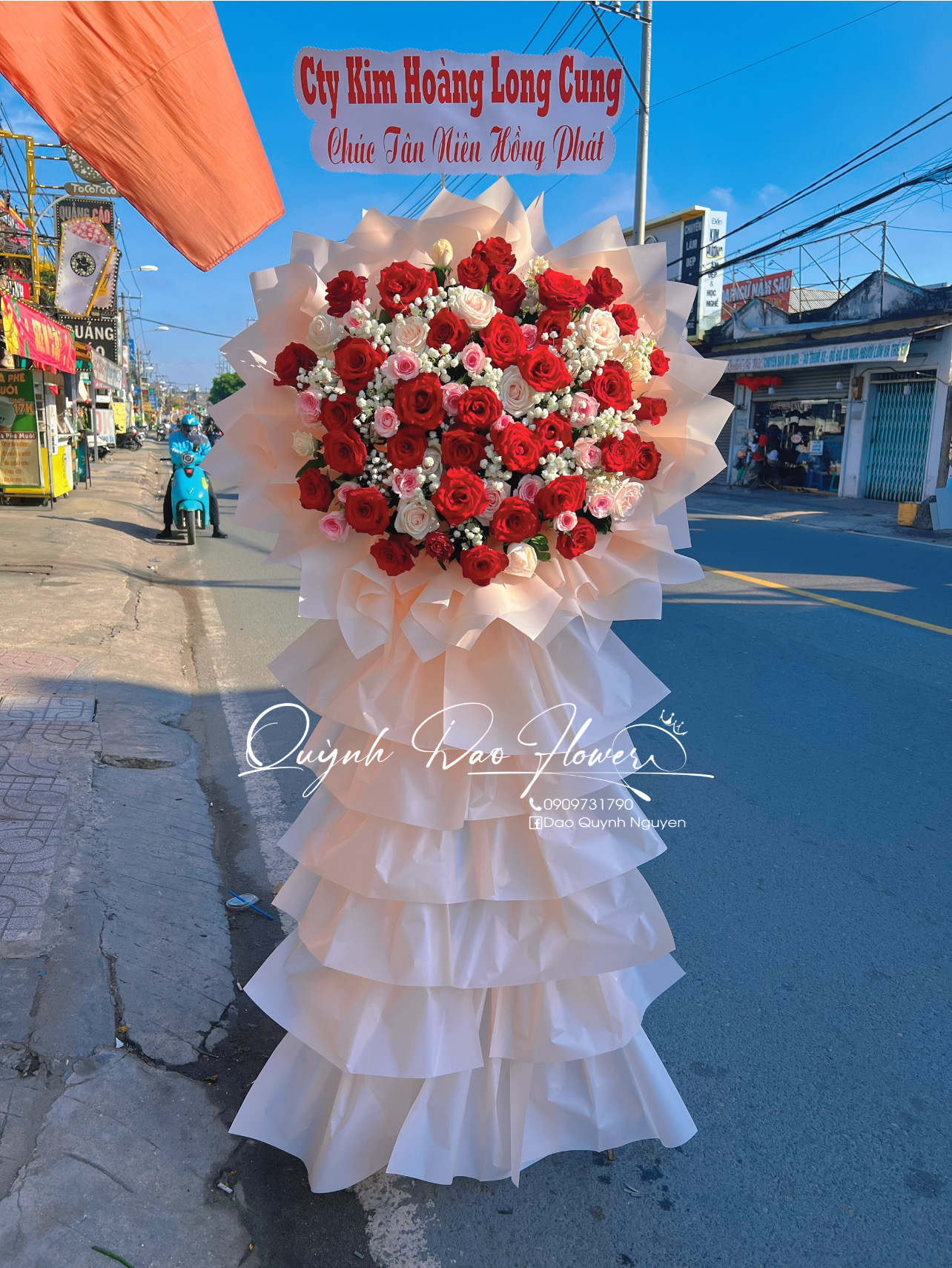 Kệ hoa khai trương 1 tầng 