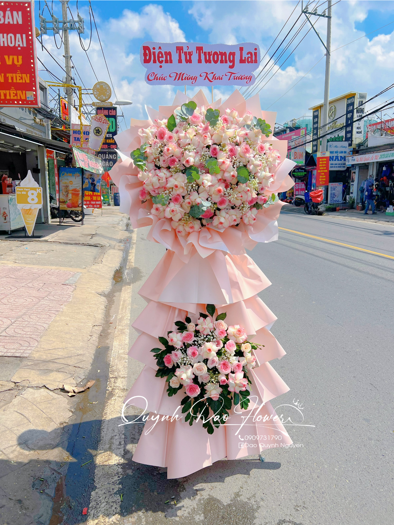 Kệ khai trương Bình Dương 