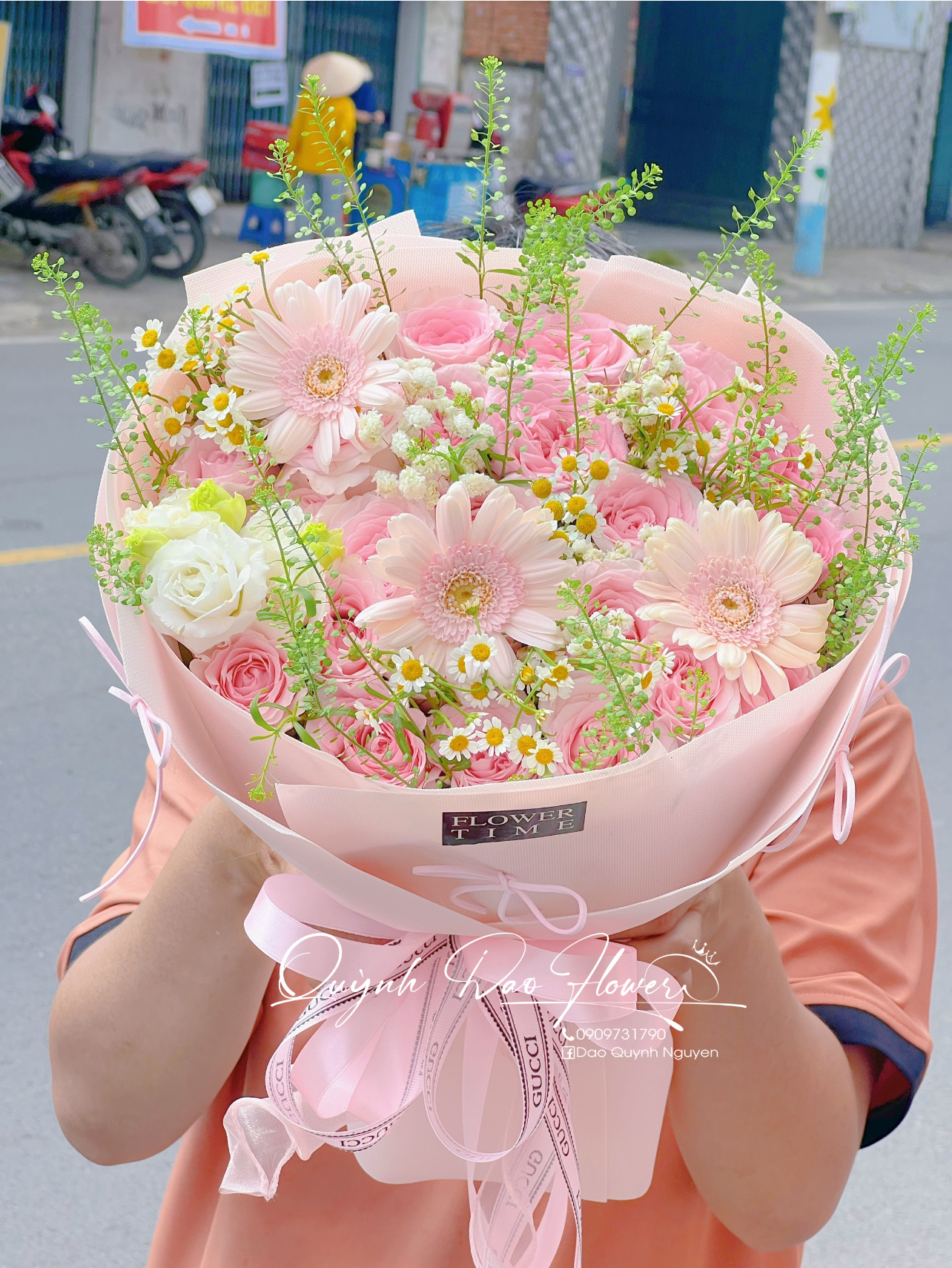 Hoa mix tone Hàn kiểu Hàn Quốc 