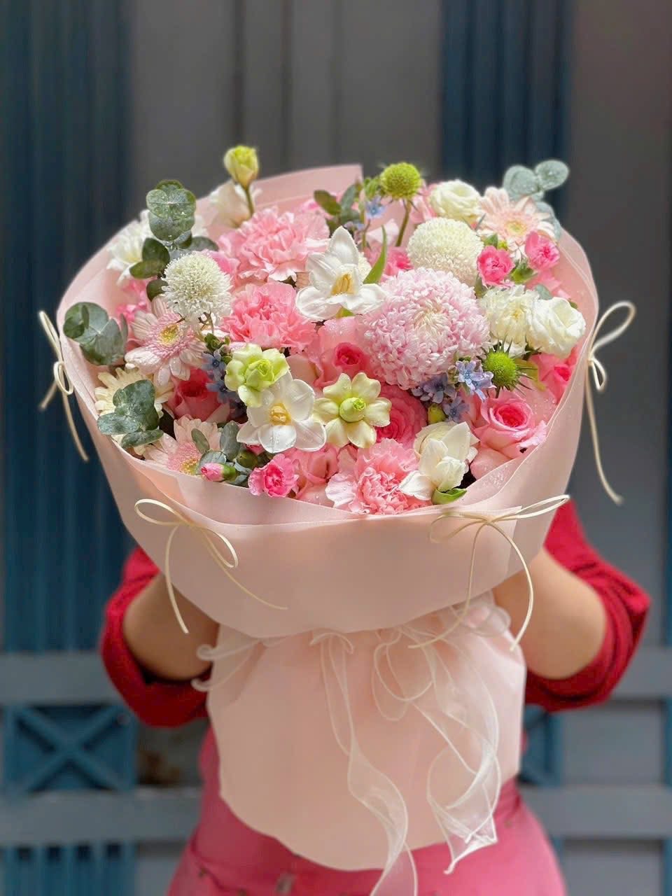 Bó hoa mix tulip sang trọng kiểu Hàn