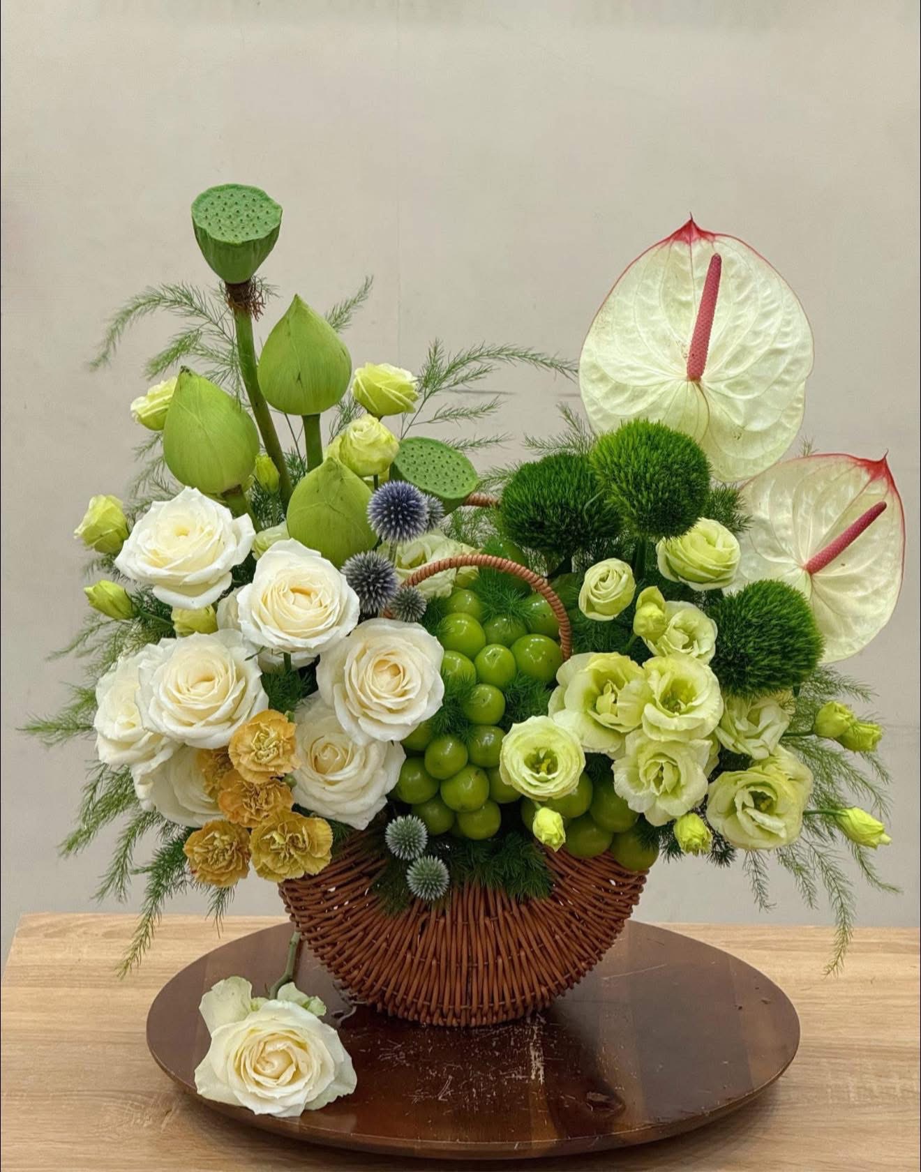Giỏ hoa nho Sài Gòn 