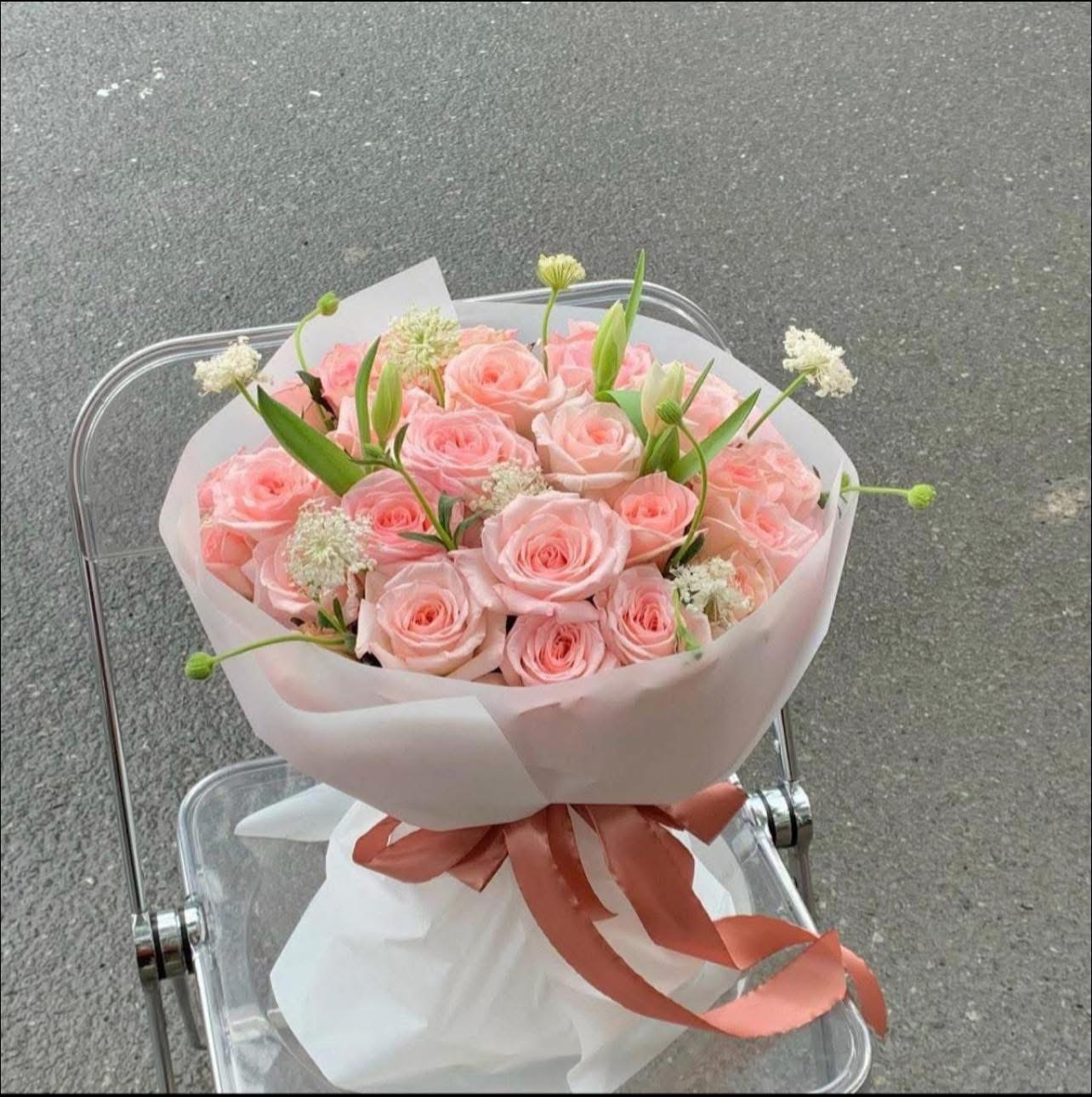 Bó hoa tone paster kiểu Hàn